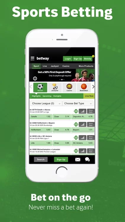 The Betway app for iOS