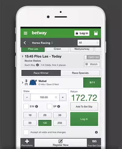 Betway bets from your phone