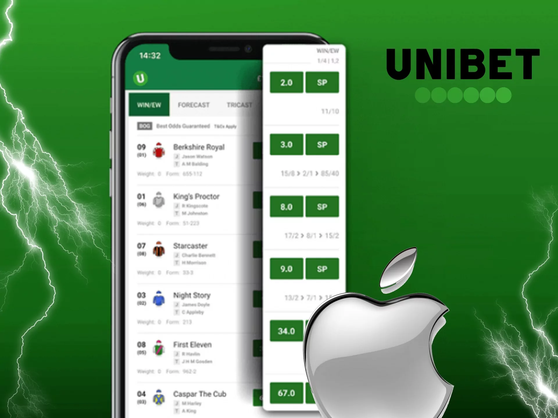 Unibet iOS app has the same fuctionality as the browser version has.