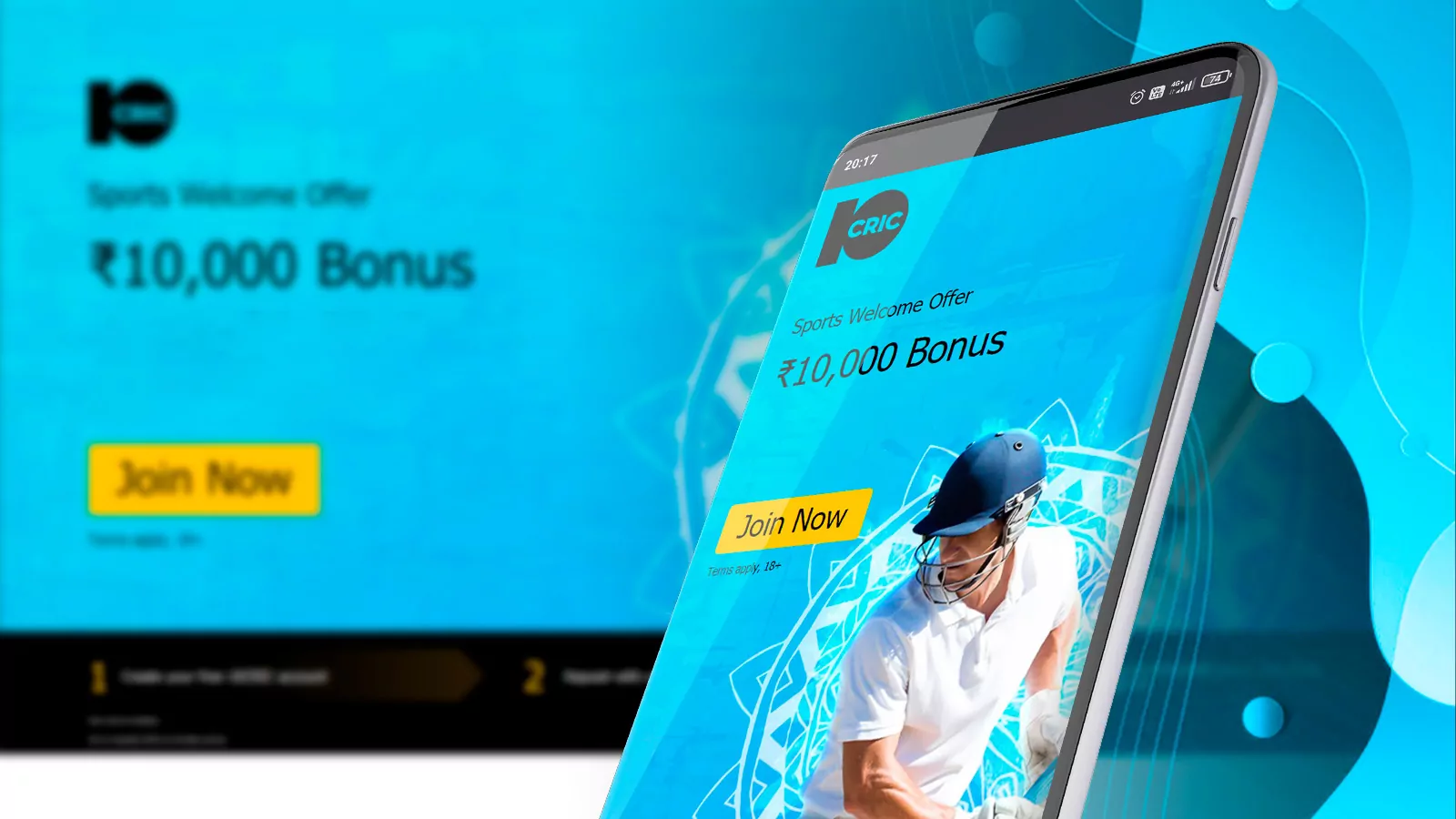 Sign up for 10Cric, get your Welcome Bonus and spen it on cricket bets.