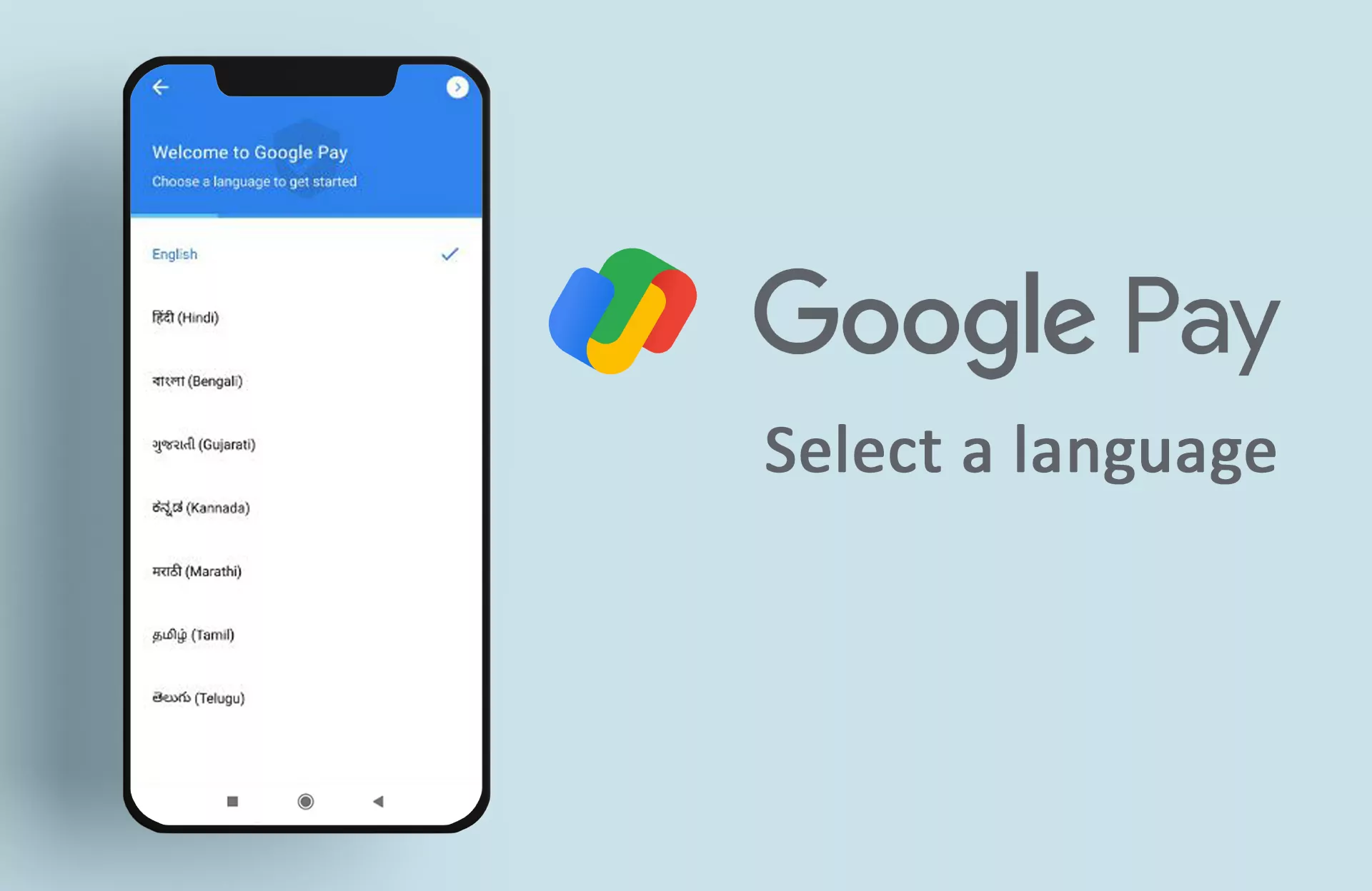 Choose the language of the app.