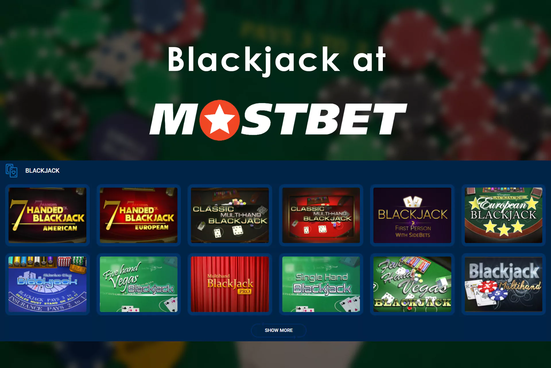 If you are a fan of table games try the blackjack.