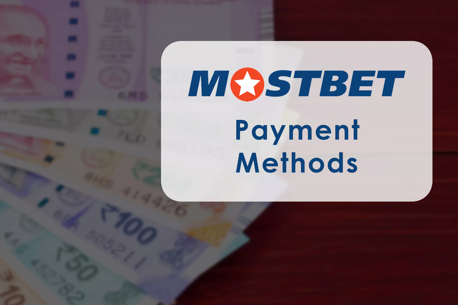 Mostbet accepts payments made with bank cards and e-wallets.