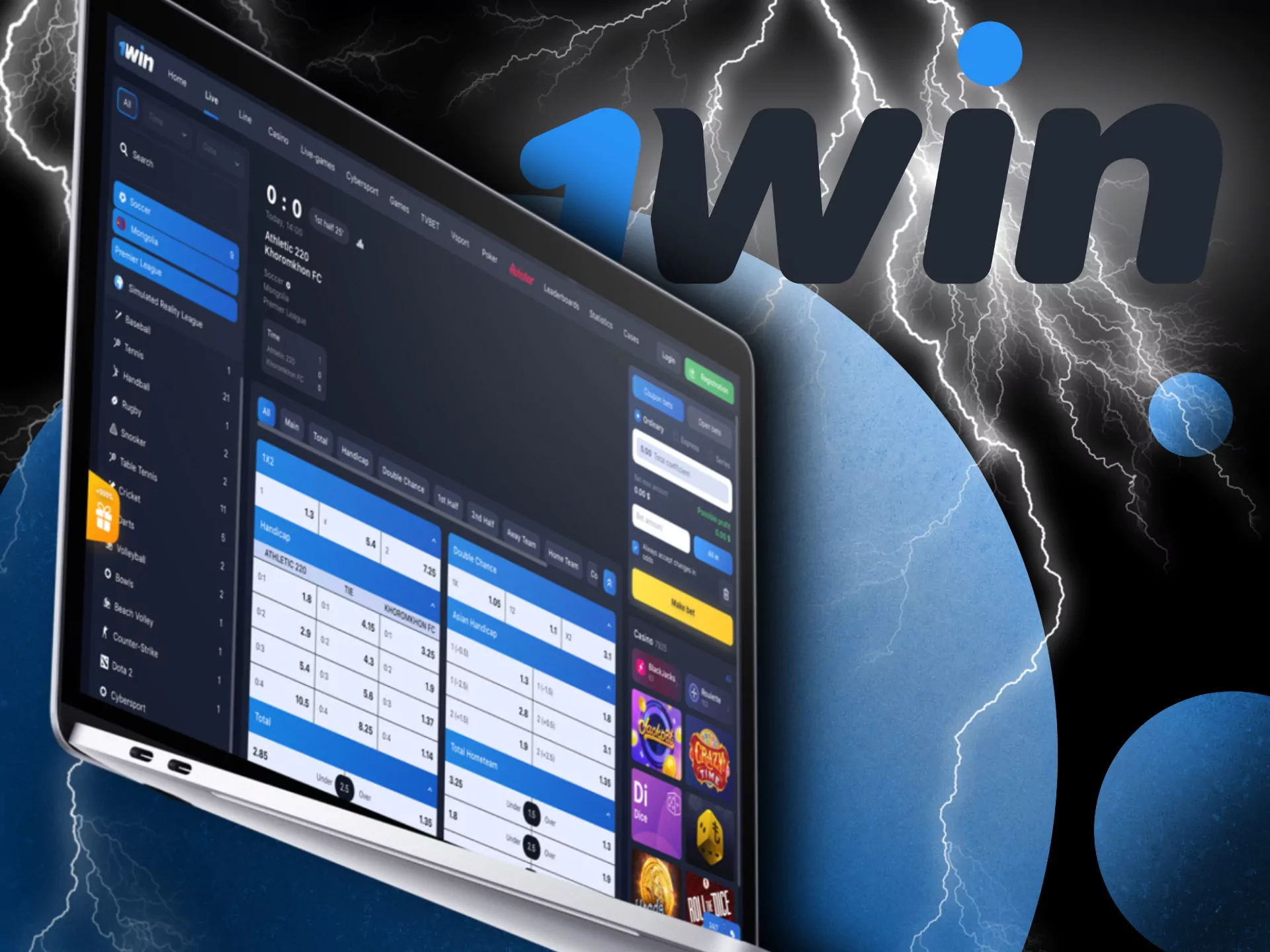 1Win has beautiful graphics and a user-friendly interface that is very comfortable in online betting.