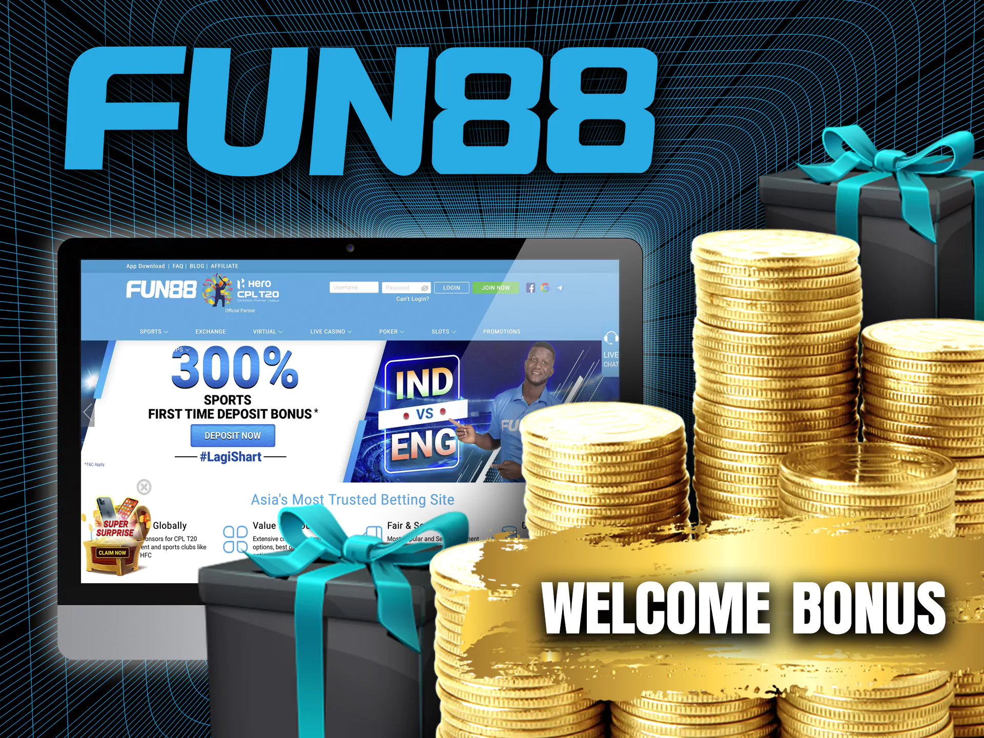 Get your lucrative welcome bonus right after registration and first deposit.