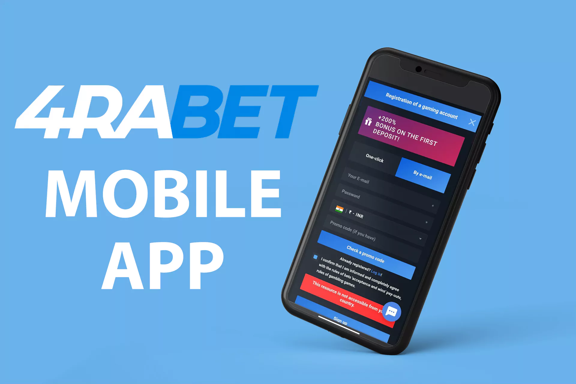 Download and install the 4rabet app for even more convenient betting and gambling.