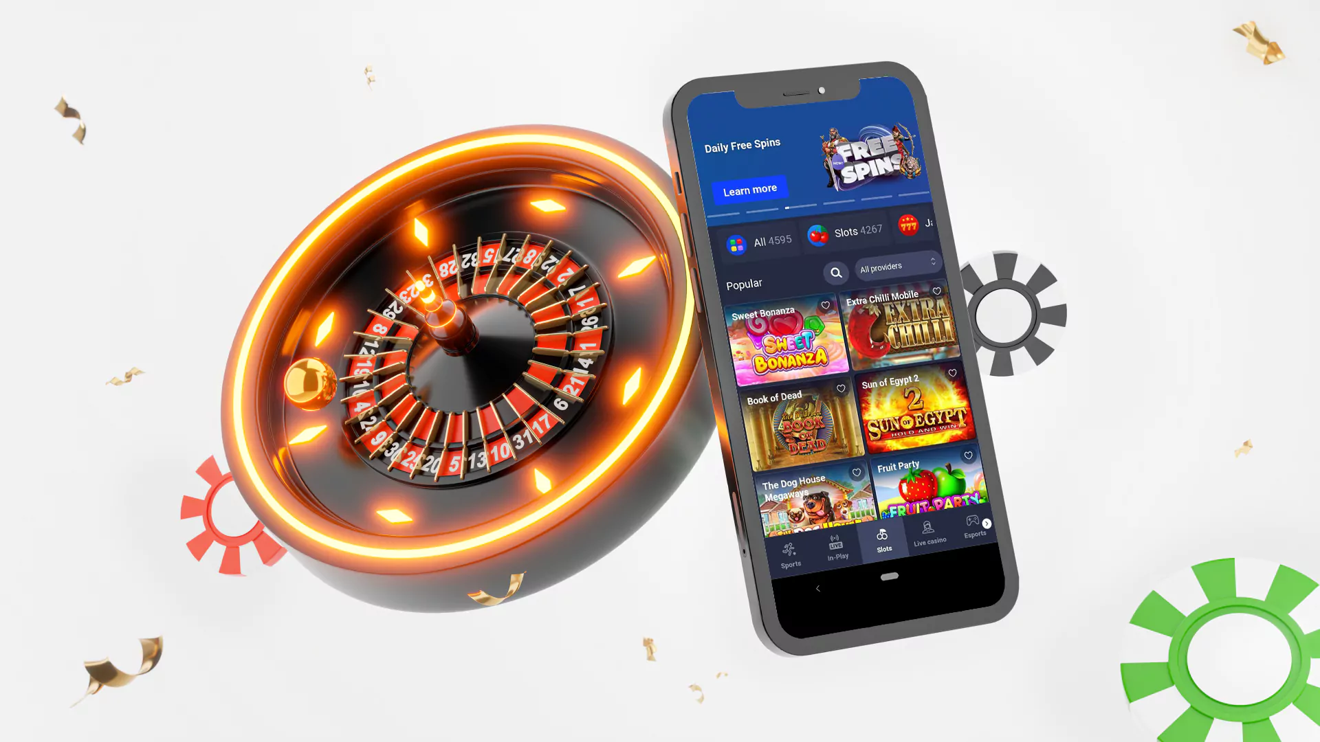 Those users who like casino games can enjoy them in the special section.