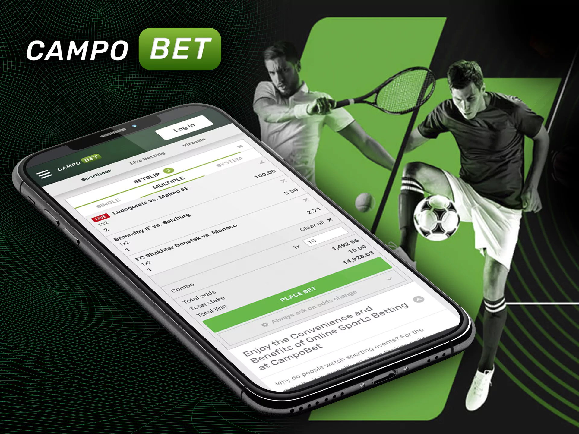 You can bet in the app as easily as on the site.