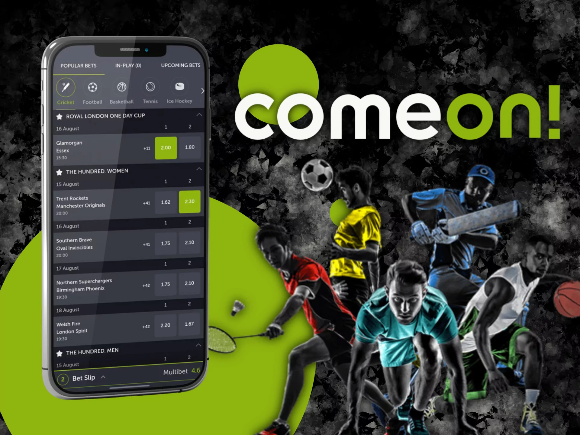 There is a list of bets types you can place on Comeon.