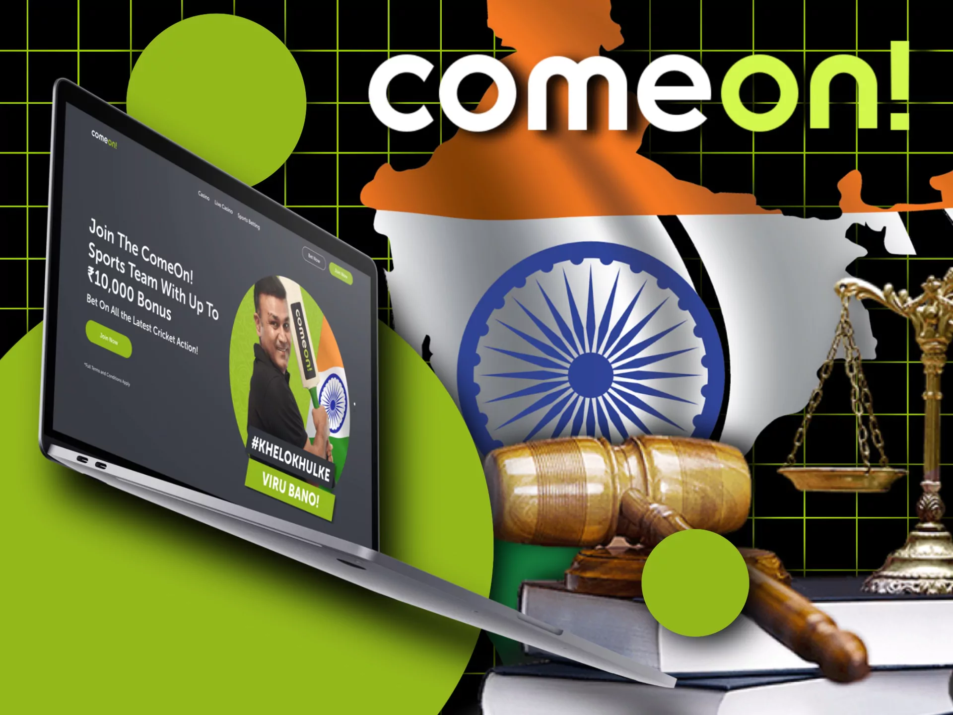 Comeon is licensed by Curacao, so you shouldn't bother about its legal status in India.