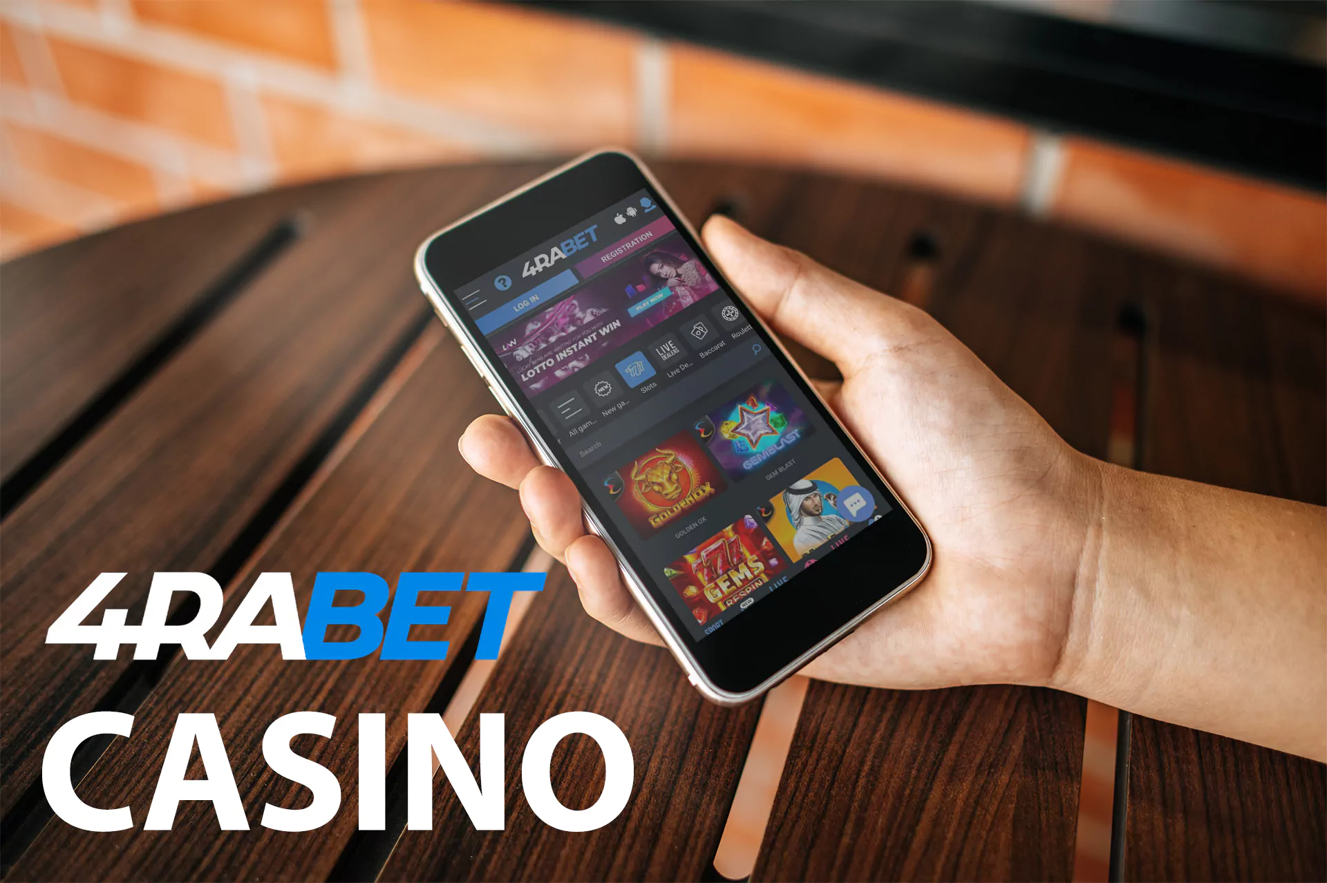 Play your favorite slots and traditional Indian games in the 4rabet mobile casino.