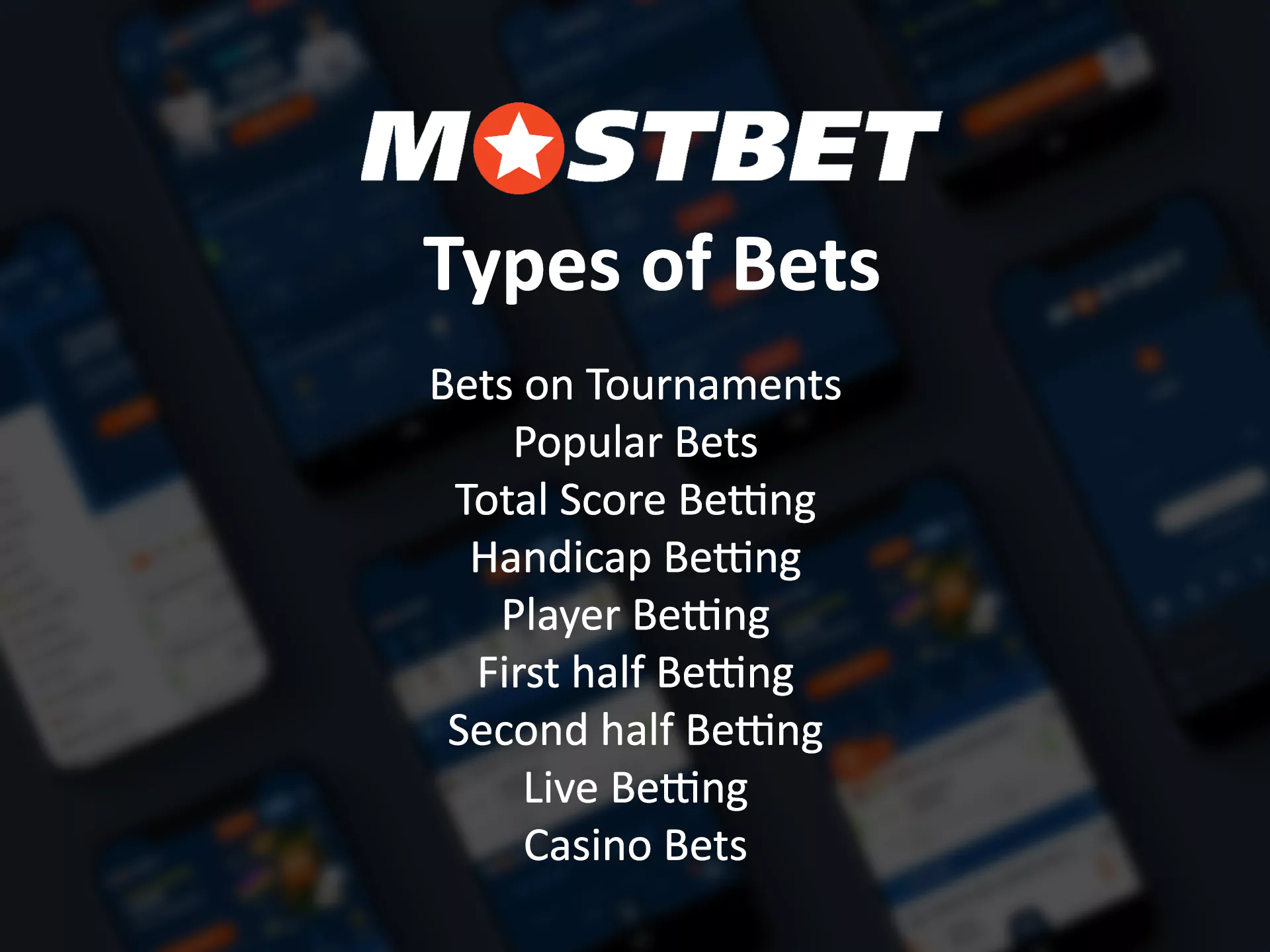 There are plenty of types of bets that users can choose from on Mostbet.