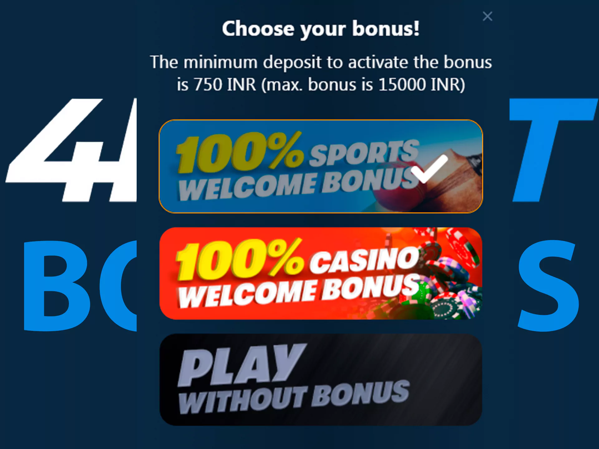 There are a lot of bonuses for both new and regular players in 4rabet.