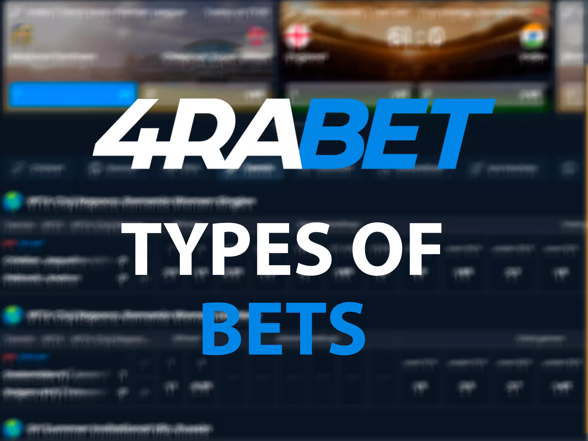 4rabet offers differen betting markets with attractive odds.