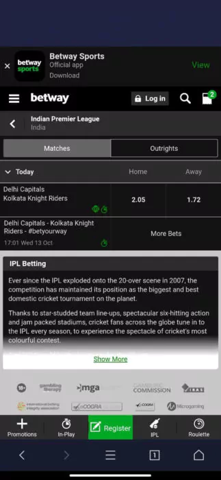 Betway App Download for Android (APK) and iOS in India 2023