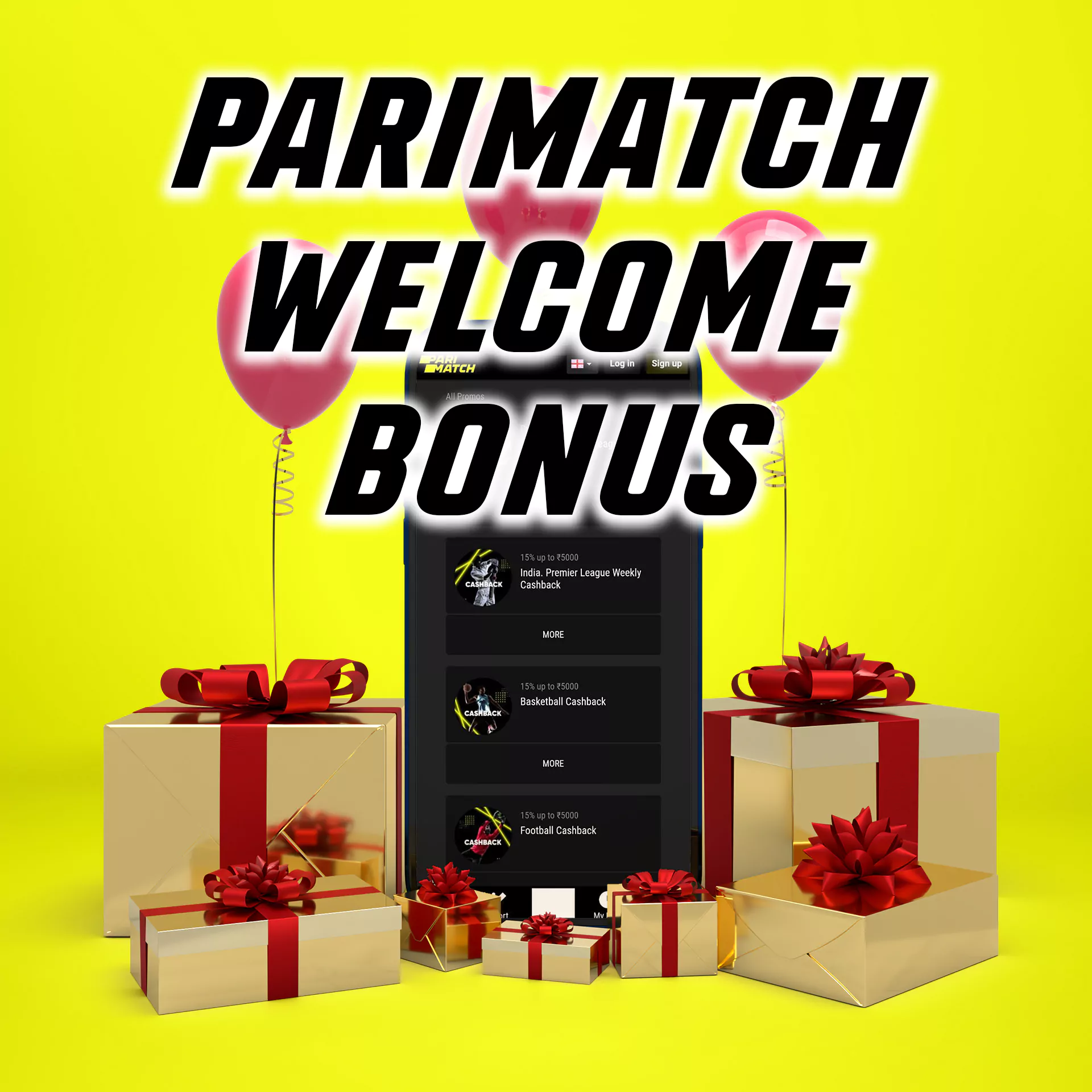 For new users, Parimatch offers through the app welcome bonus and get up to +100% to your first deposit and 15,000 Indian rupees to your gaming account.