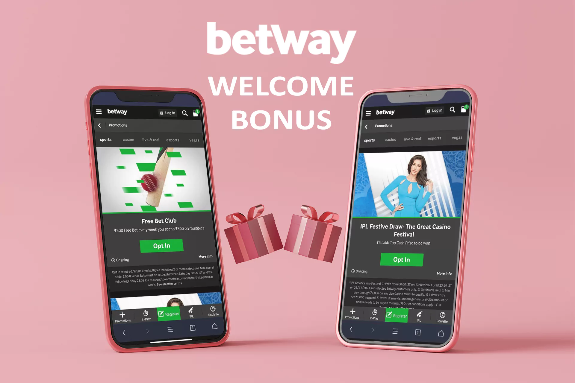 The welcome bonus also applies to mobile devices of the bookmaker, provided that you create your first account through the app.