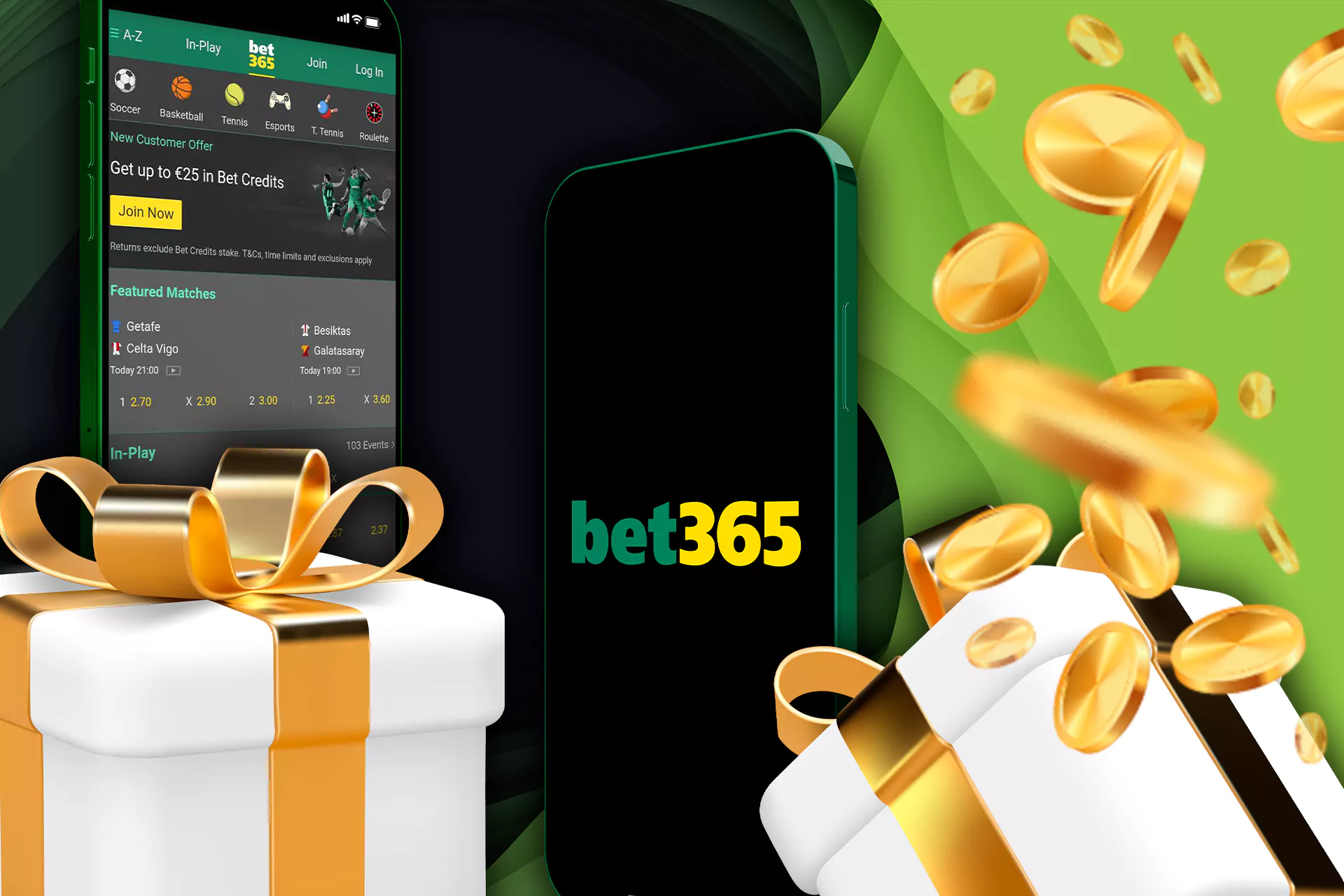 Bonuses for Bet365 app players.