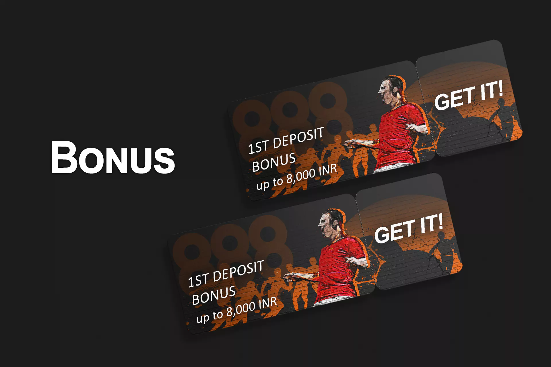 After you register at 888sport, you can claim the first deposit bonus as a welcome offer from the bookmaker.