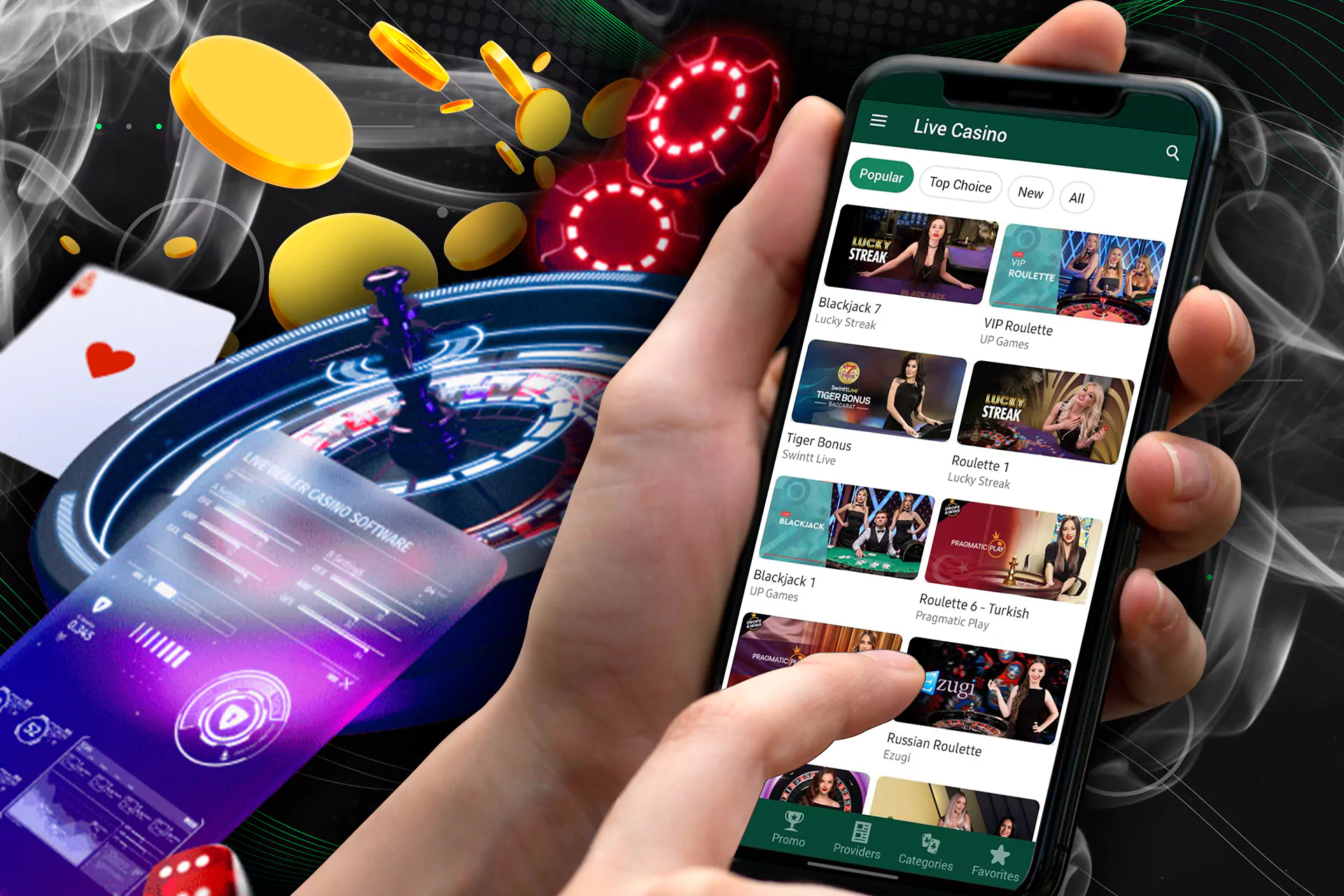 You can also play popular casino games in the Betwinner app.