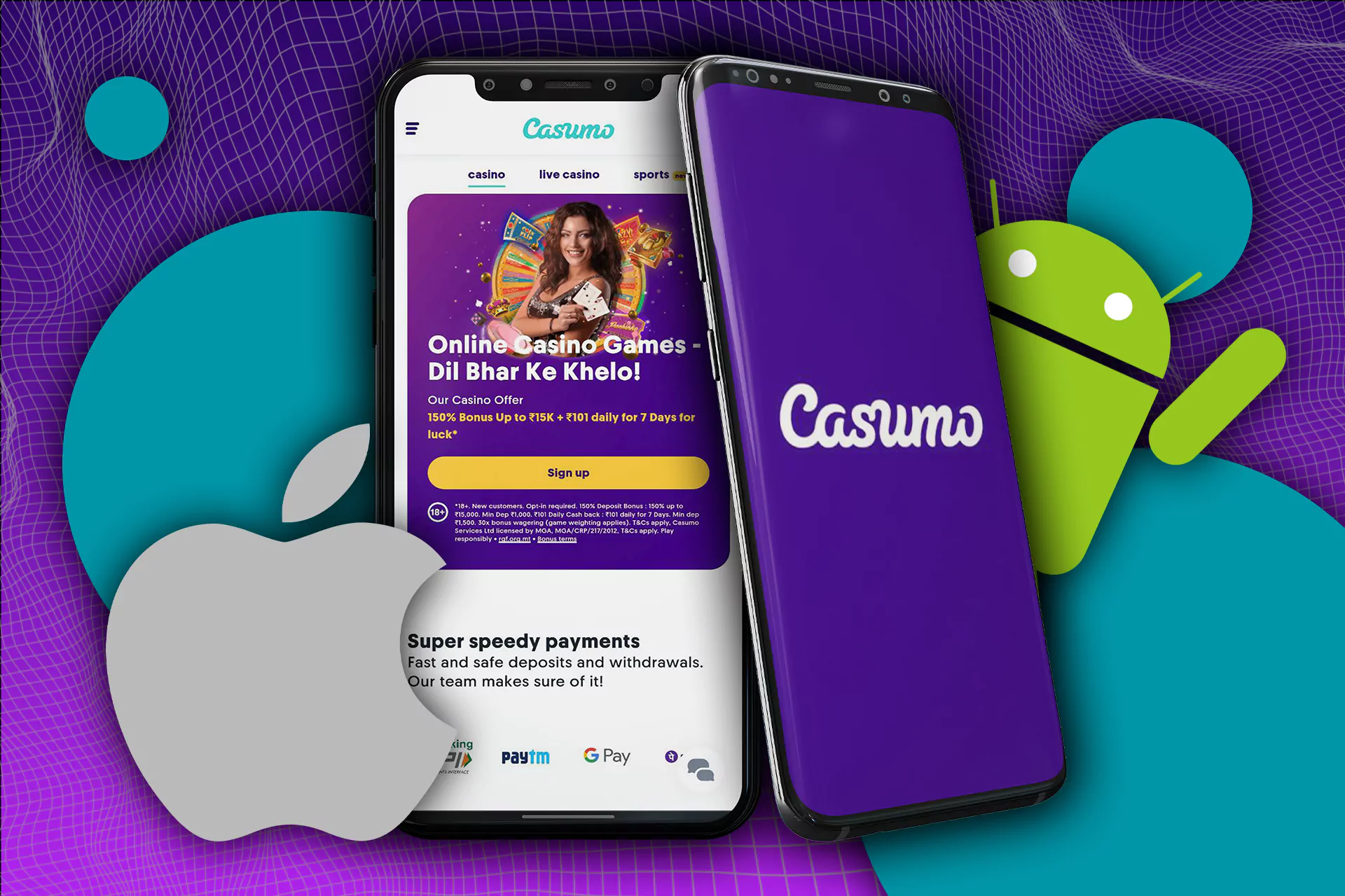 Download the Casumo app to bet wherever you want.