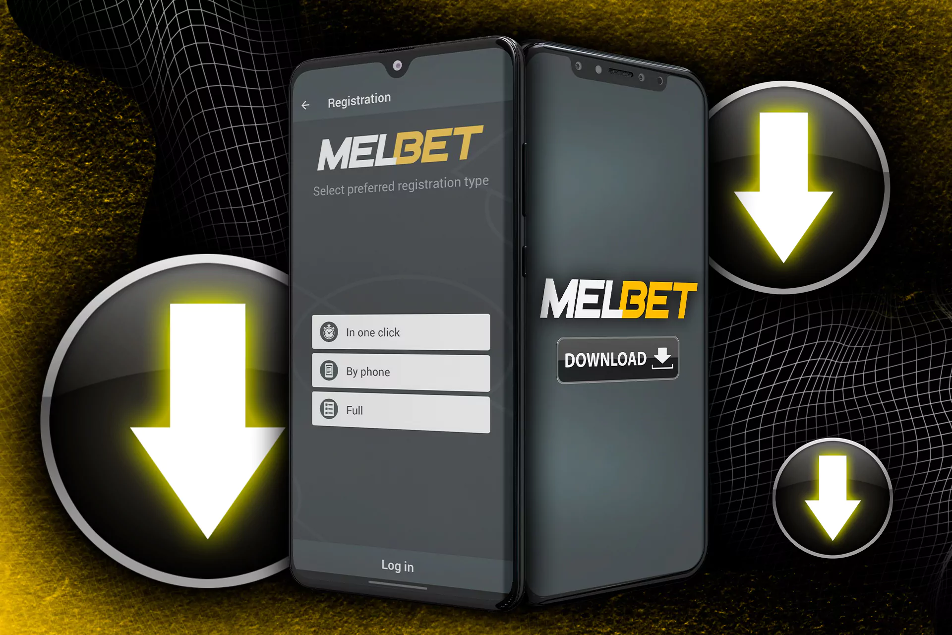 Download and install the Melbet app on Android or iOS.