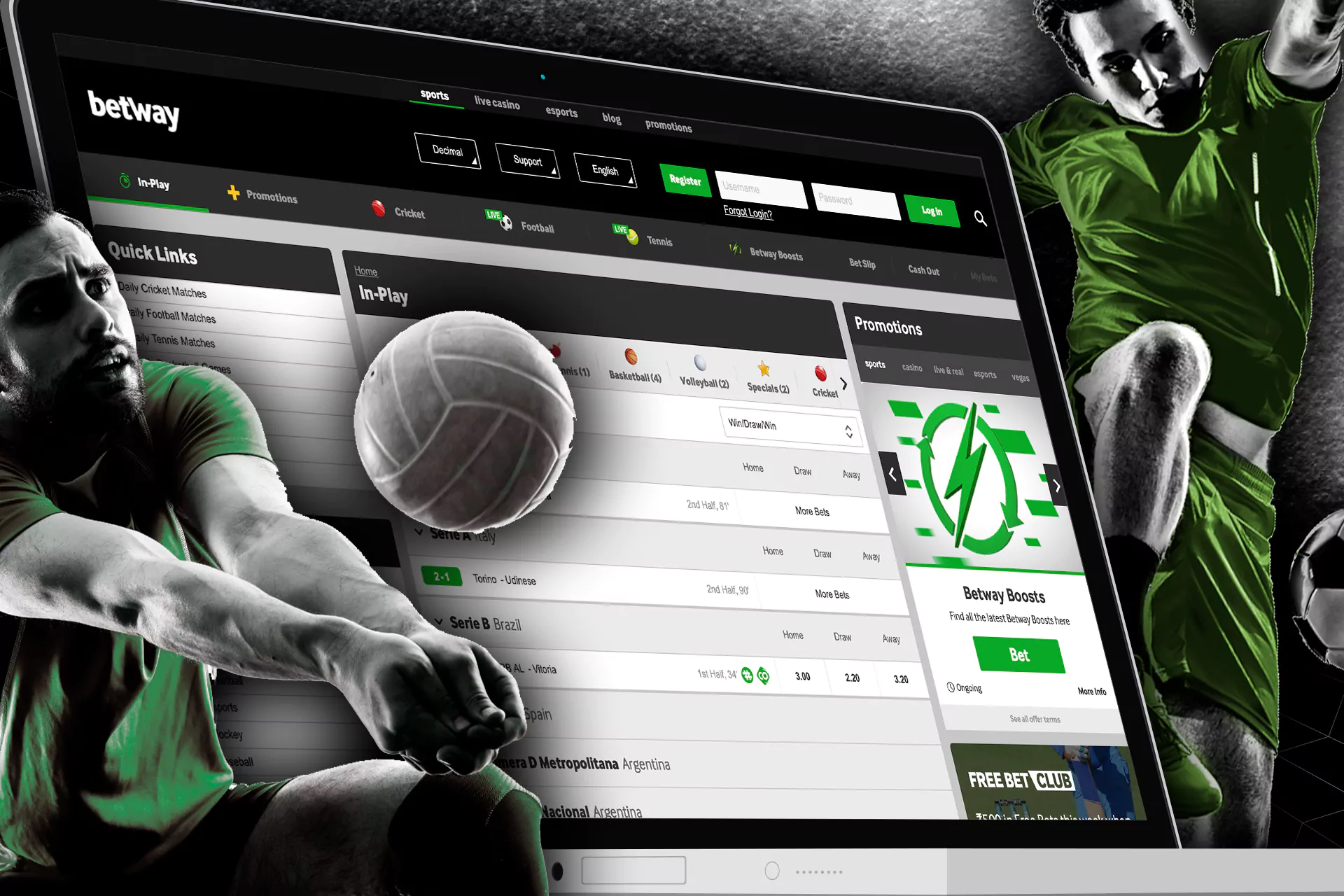 Every bettor will find the sport of his liking at Betway.