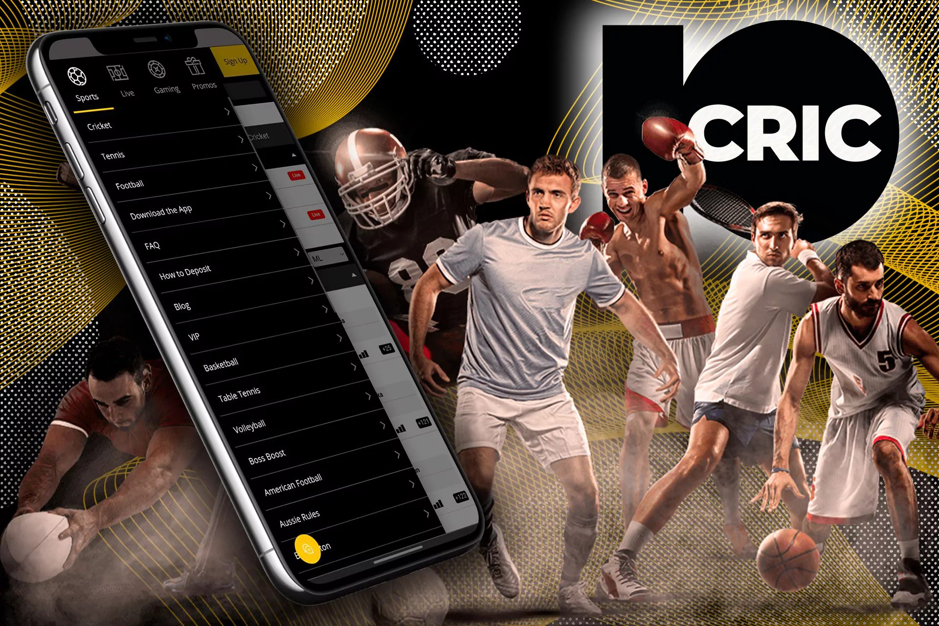 In the 10cric app, lots of sports disciplines and nearest matches are available for betting.