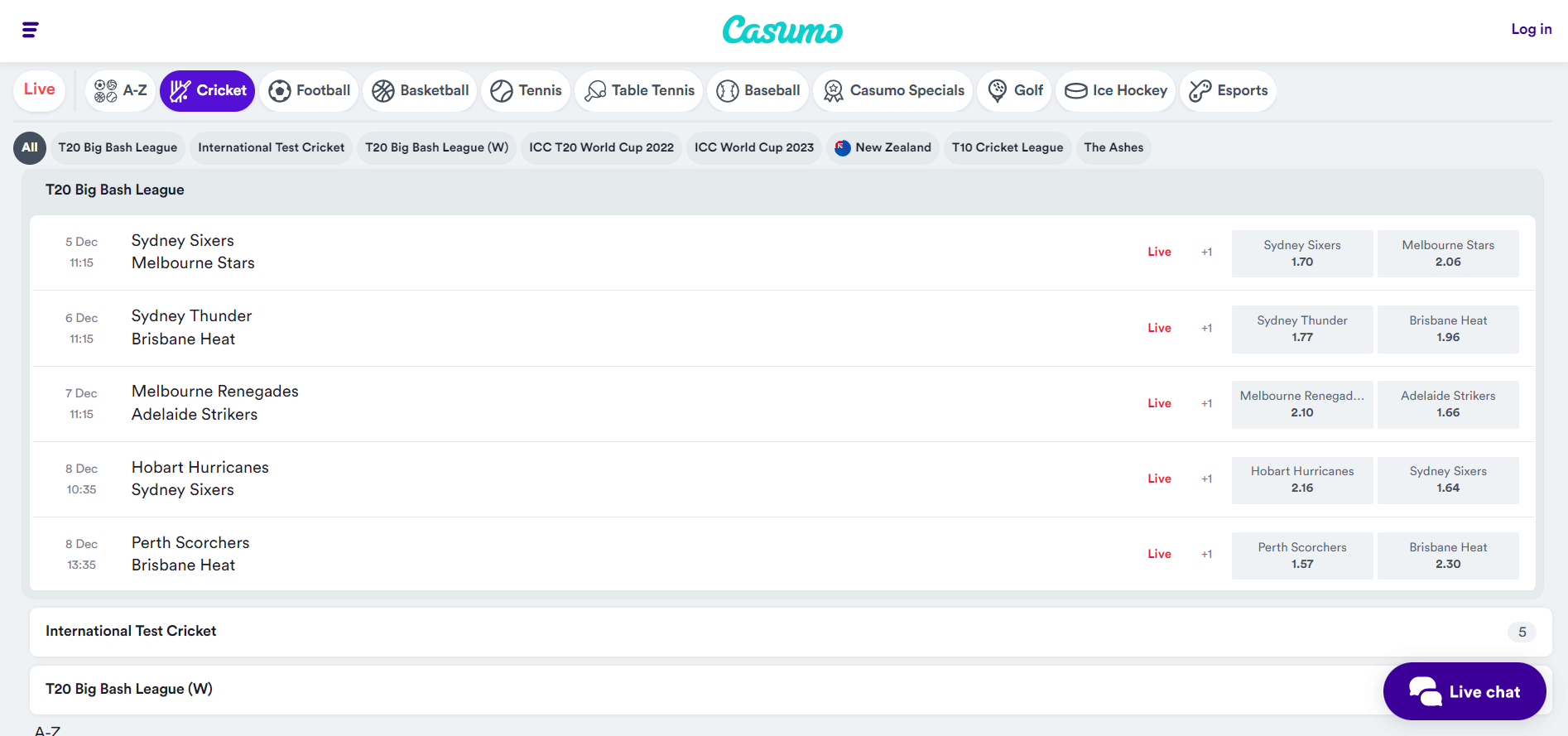 Registration window to join sports betting in the Casumo app.