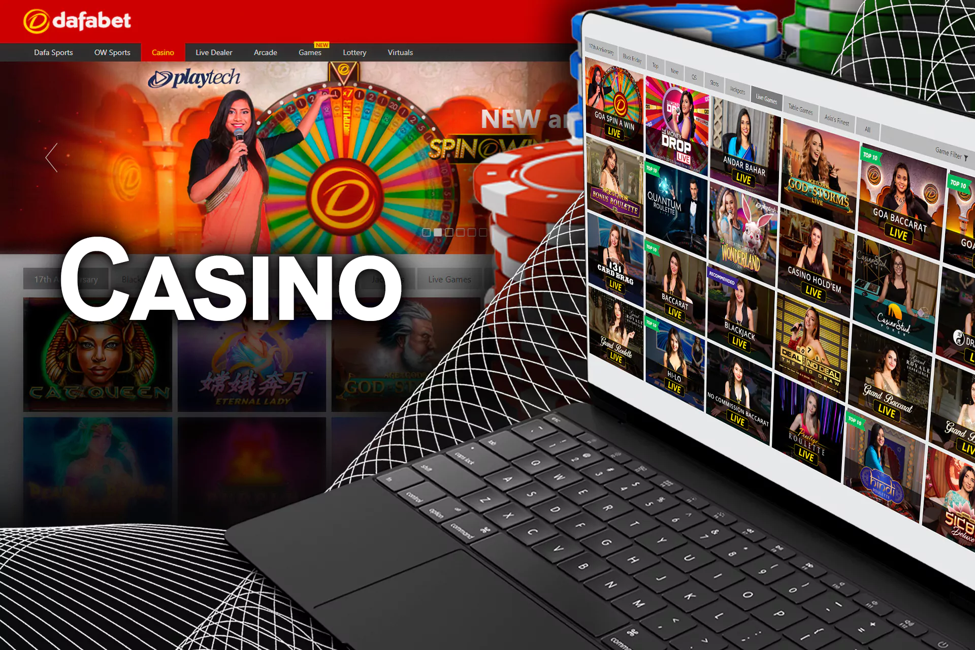 Between matches, you can enjoy slots and table games in the Dafabet casino.