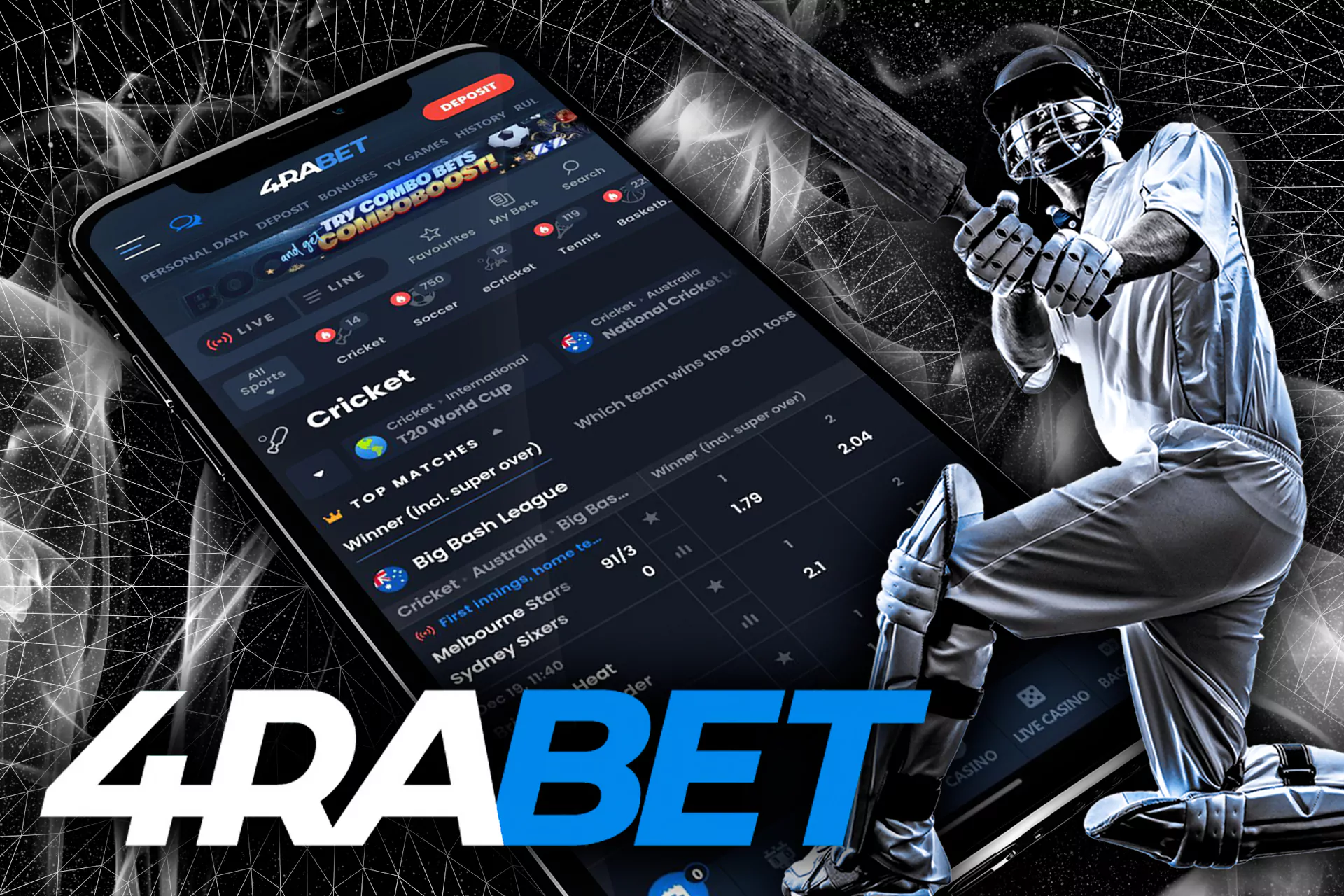 4rabet is a great app for cricket betting in the Indian region.
