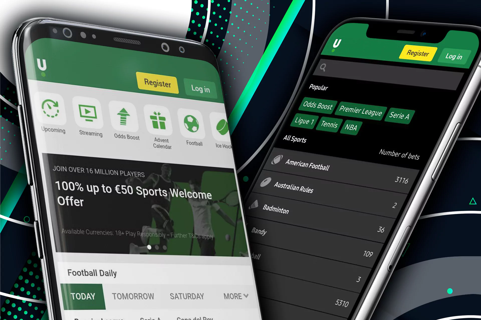 Download and install the Unibet app and place bets wherever you want.