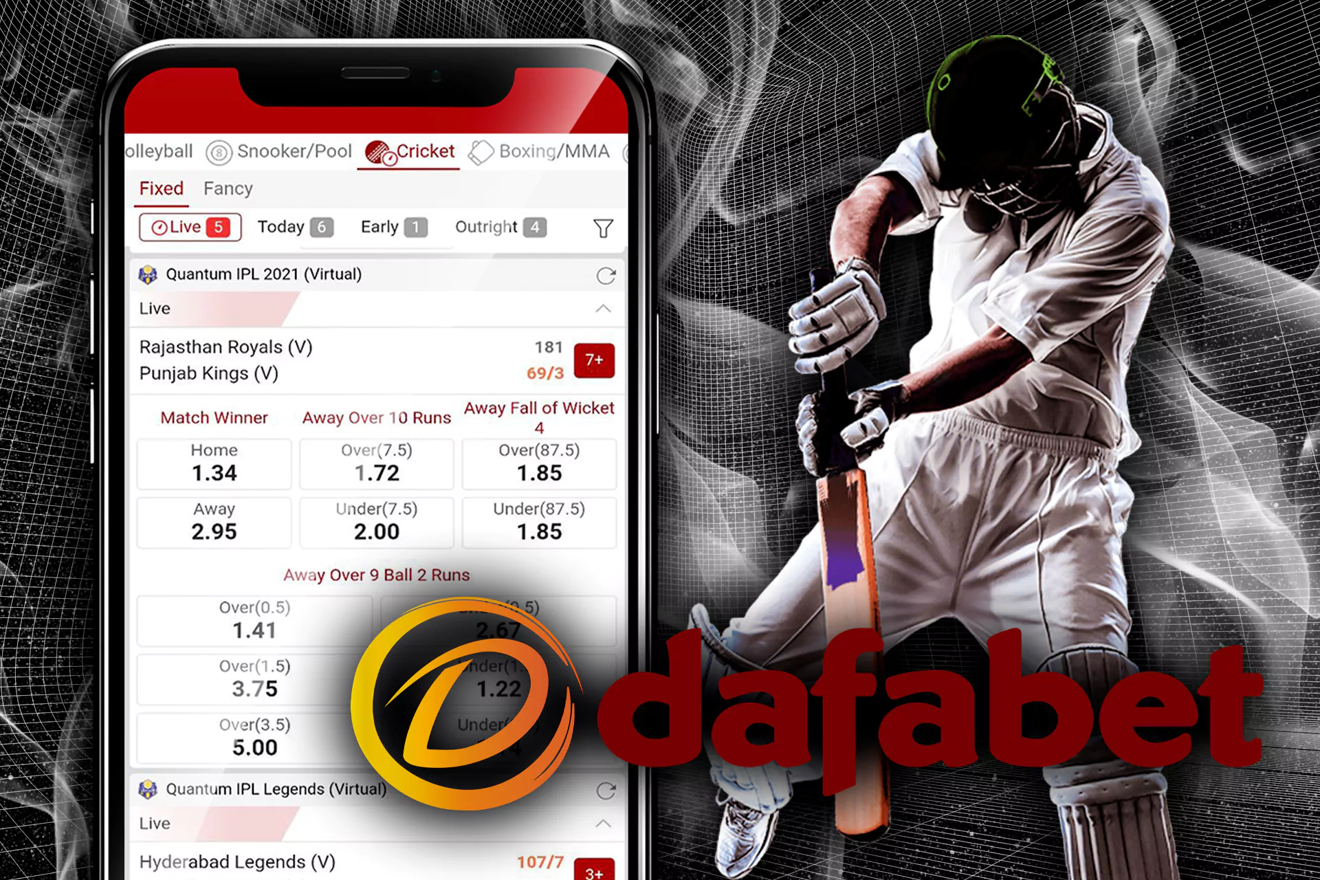 The Dafabet app environment is perfectly adapted for online betting for the Indian player.