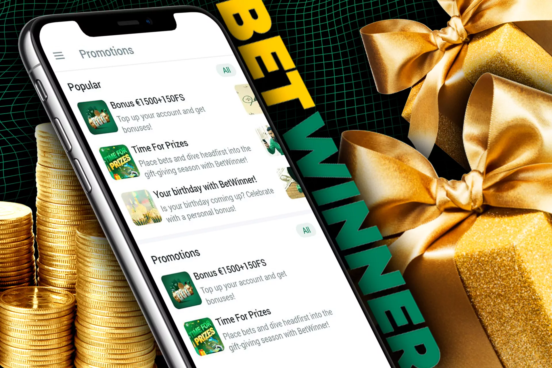 In the Betwinner app, you can easily place bets, follow new bonuses and promotional offers, make deposits and withdraw winnings.