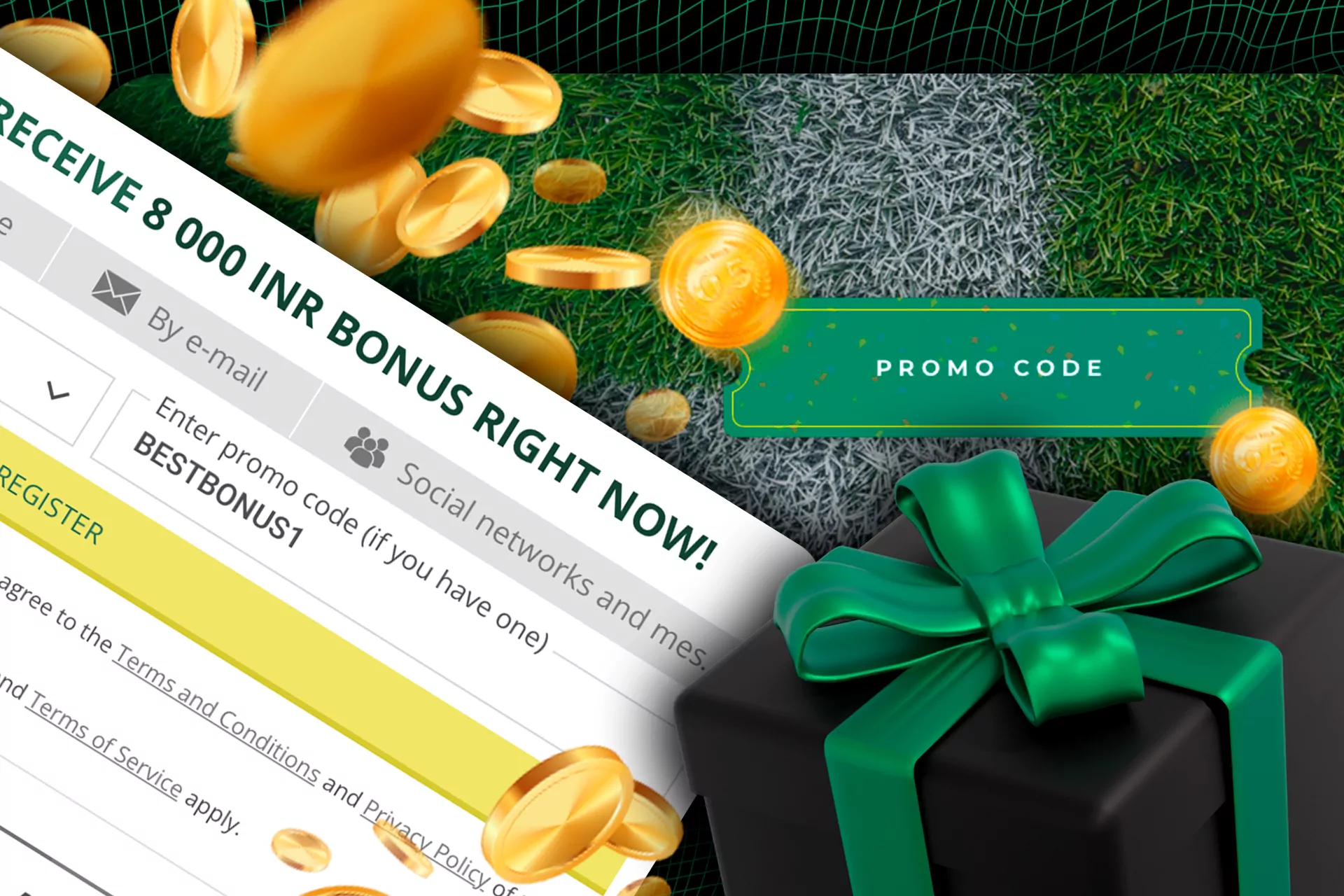 Our special promo code helps to get advanced options for betting at Betwinner.