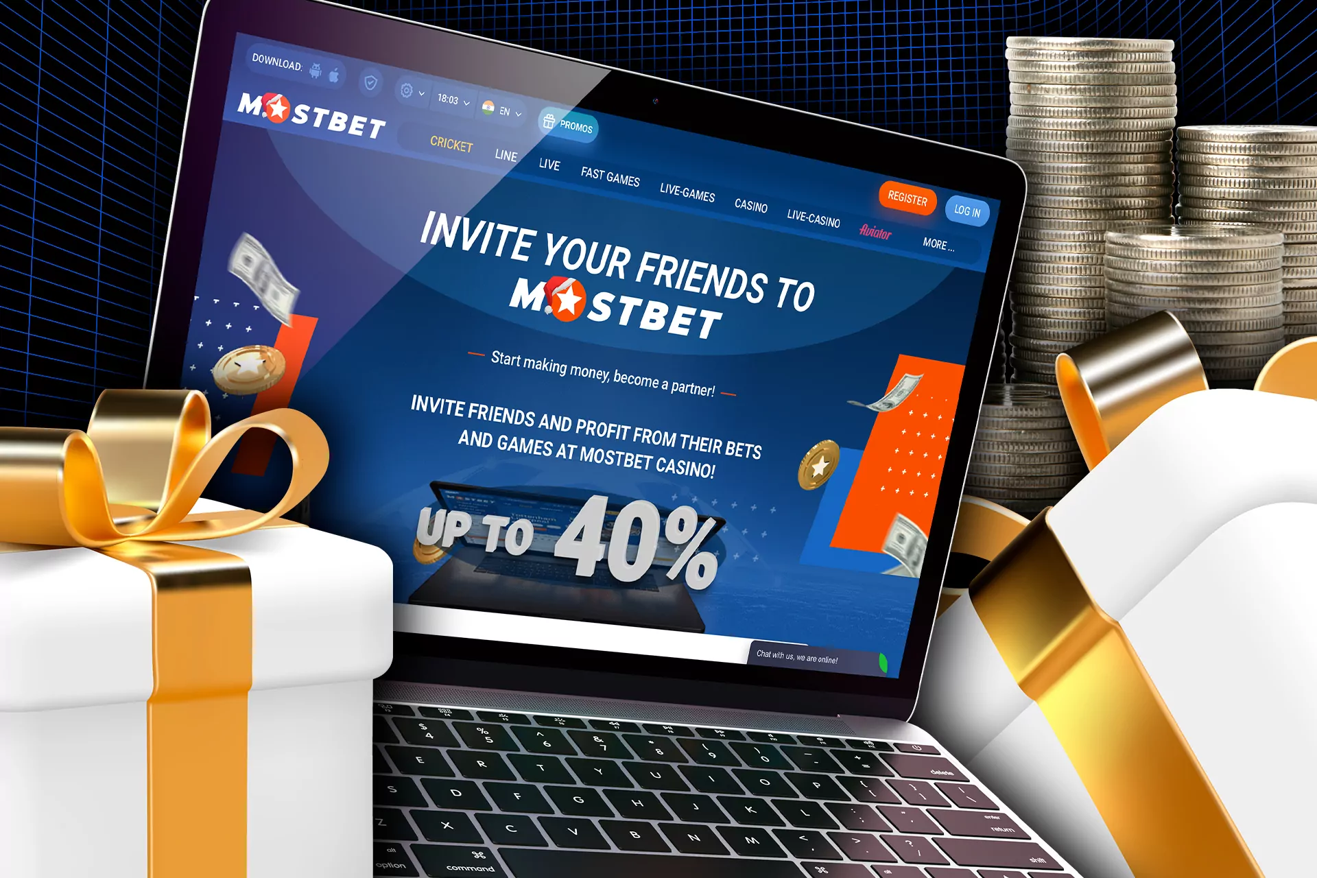 You can also take part in the Mostbet referral program and get a bonus of attracting your friends.