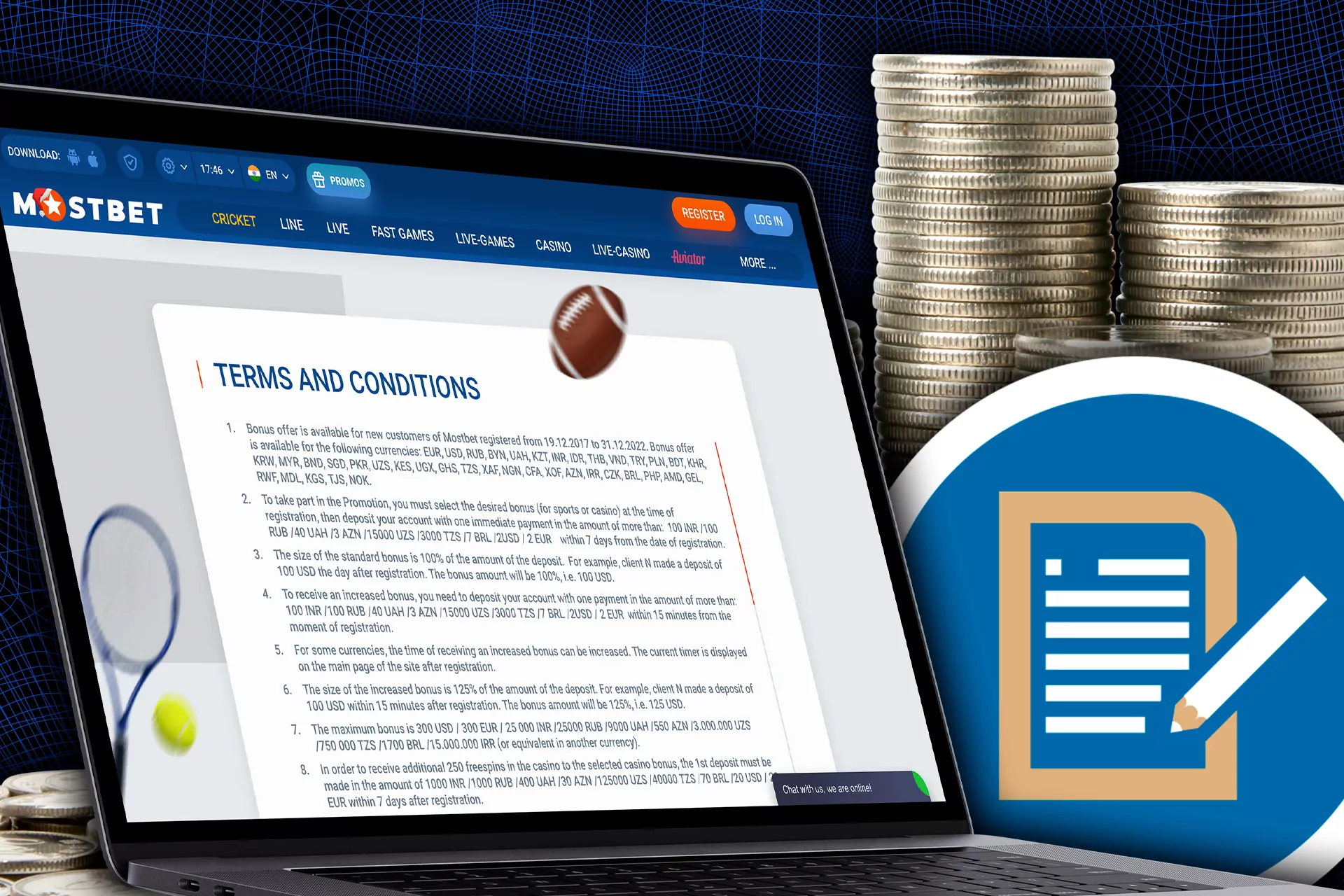 In the terms and conditions are located all the rules of Mostbet bonus programs.