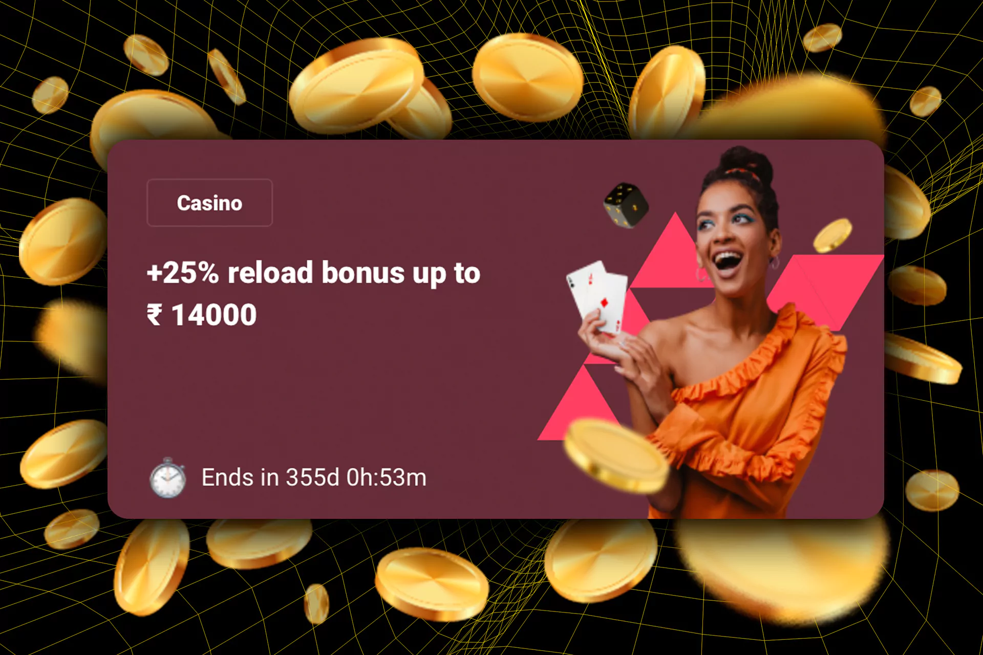 The 25% bonus can be got at a new bettor's second deposit.