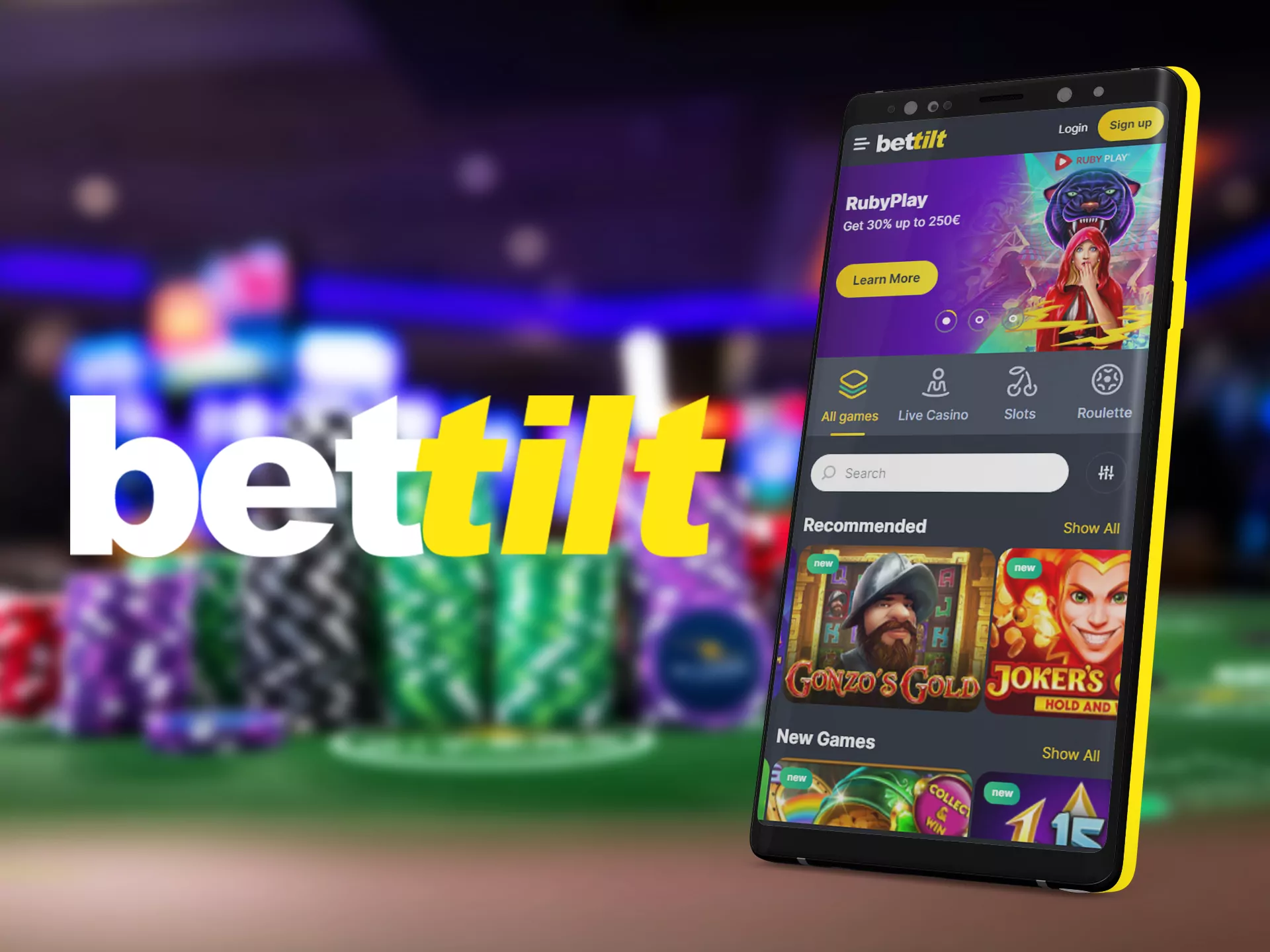 Play casino in Bettilt app.