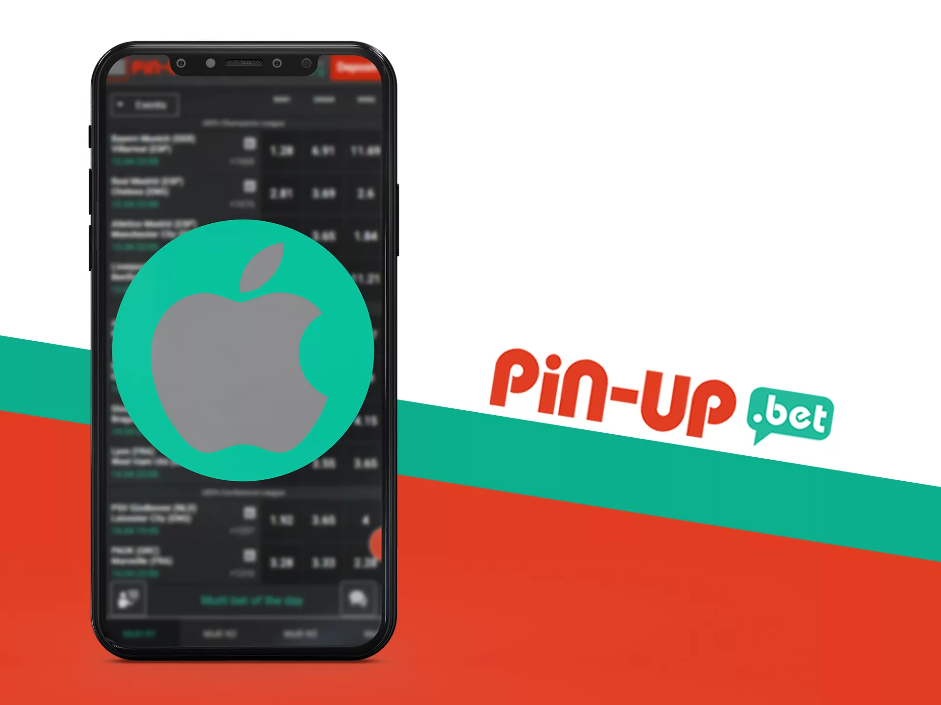 Bet at Pin Up app with ios.