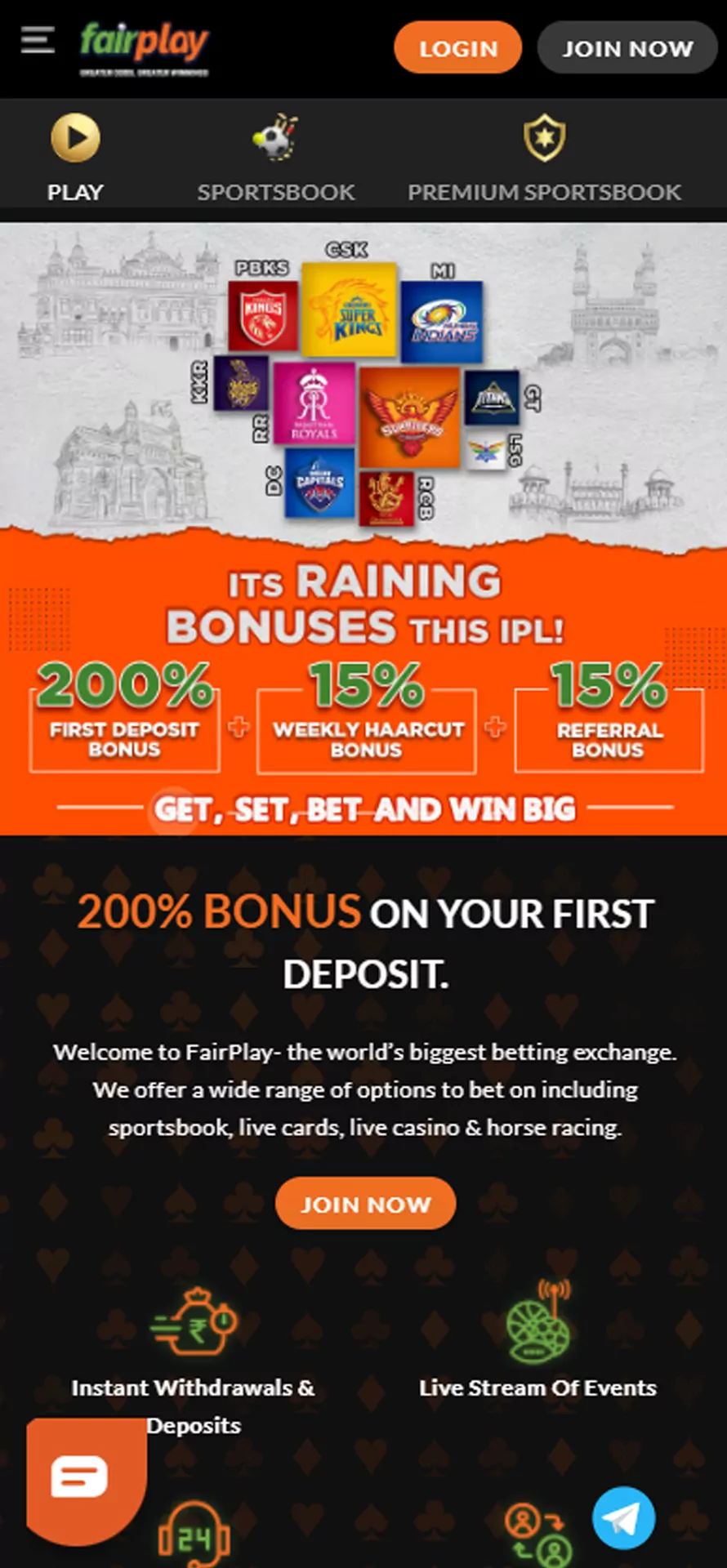 Get bonuses for betting at Fairplay.