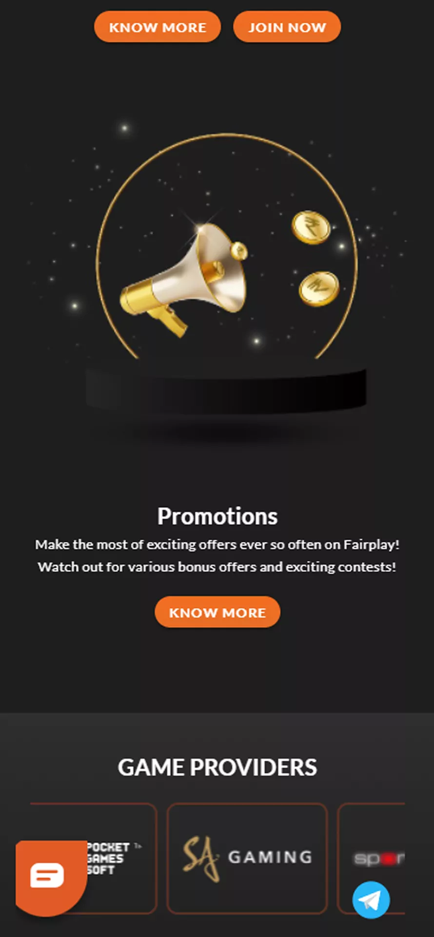 Enable notifications for Fairplay app promotions.