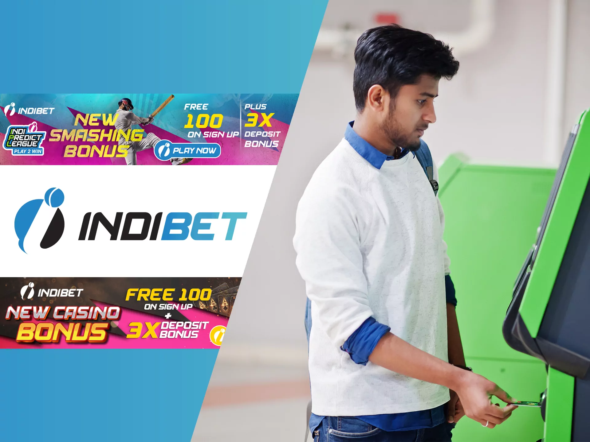 Deposit and withdraw without troubles at Indibet.