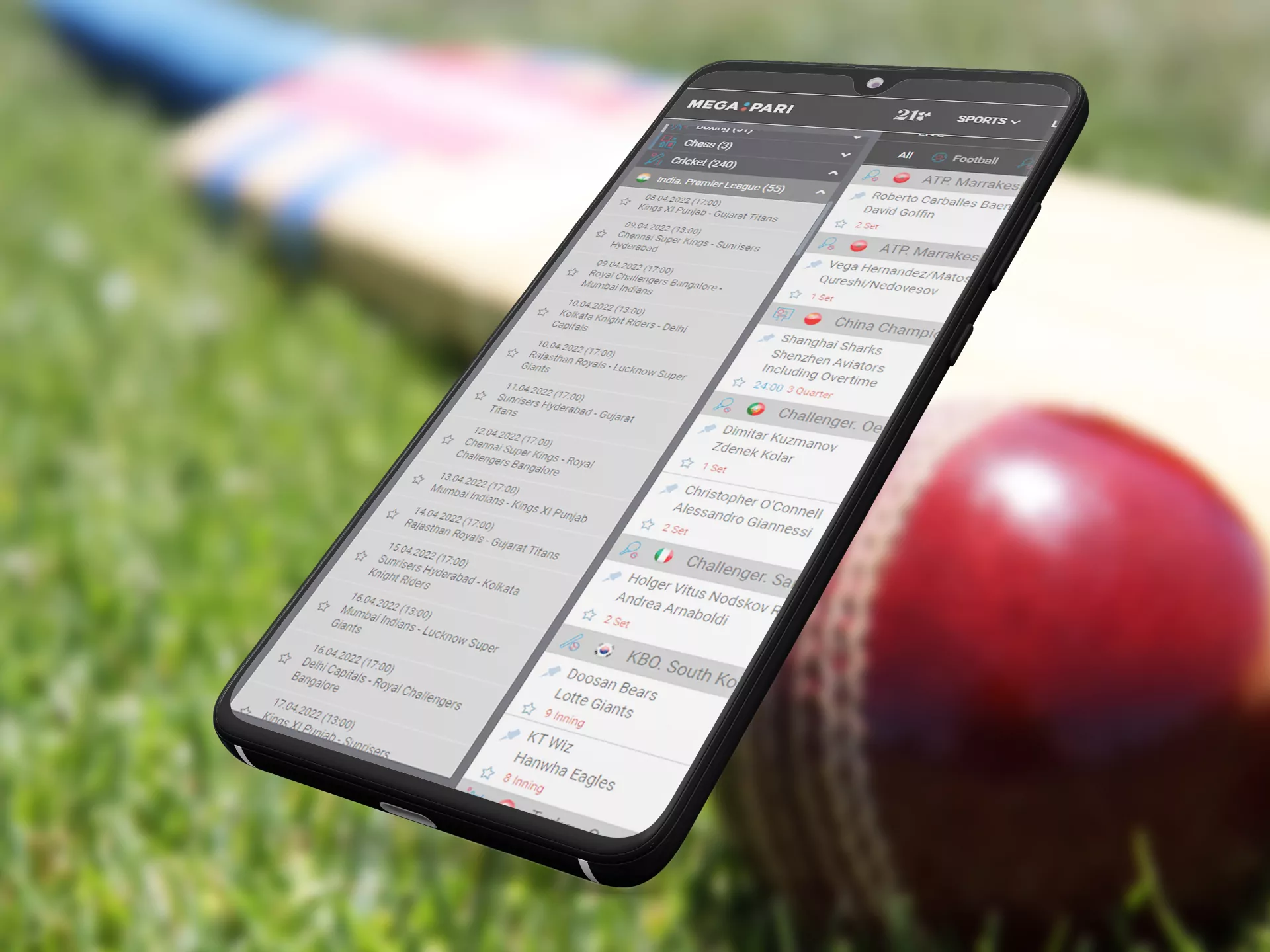 Bet on cricket at Megapari