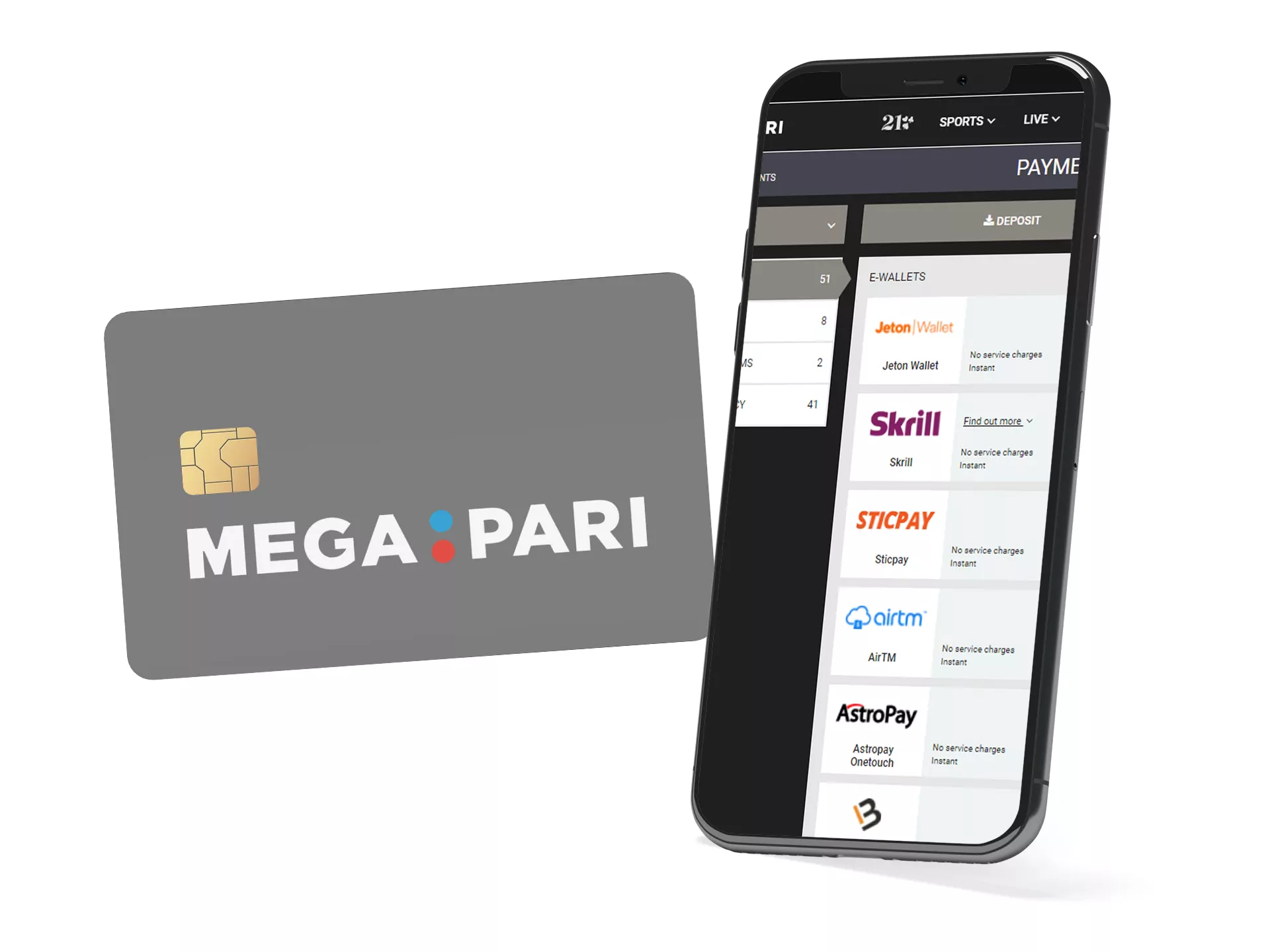 Choose your favourite payment method at Megapari.