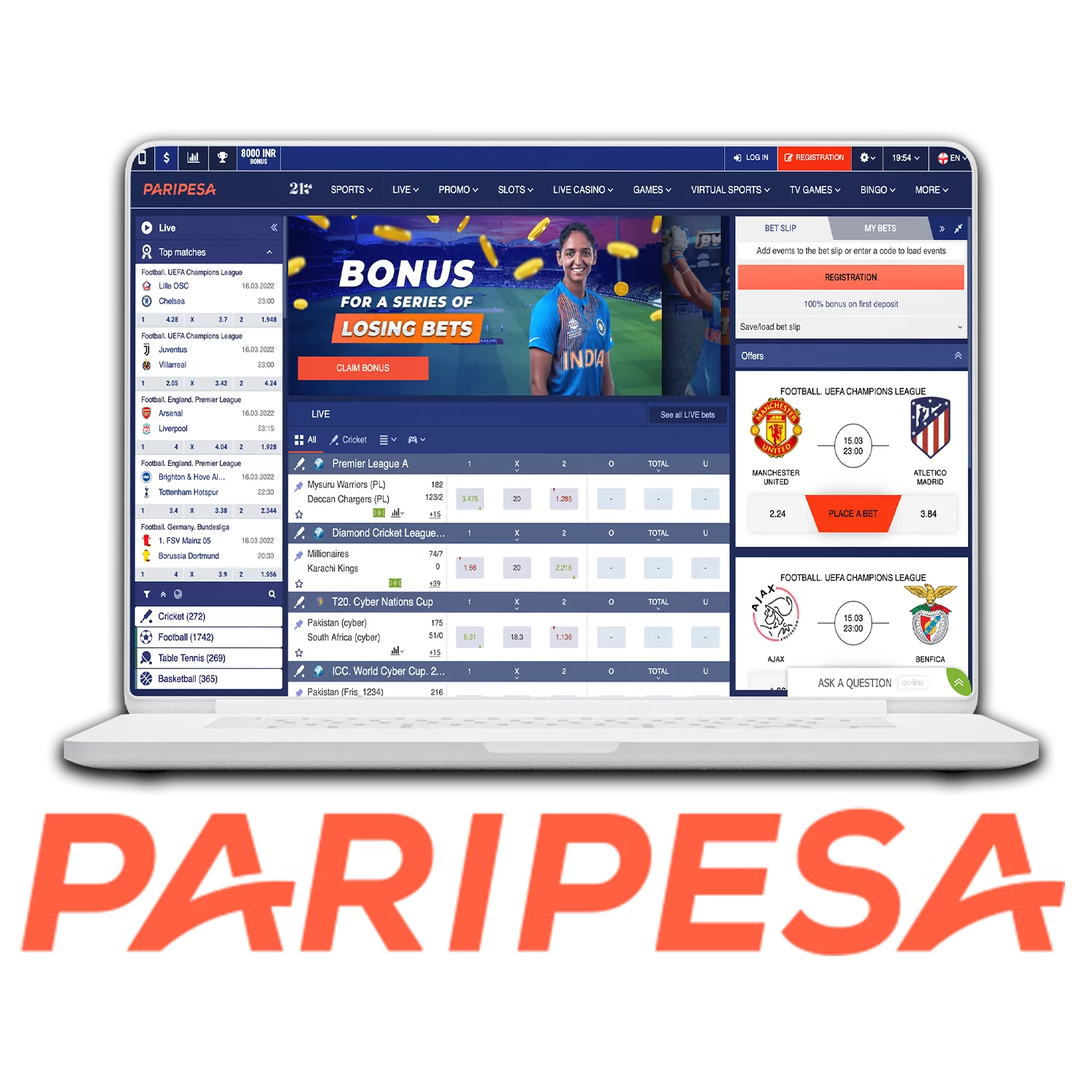 Paripesa is a best place to bet.