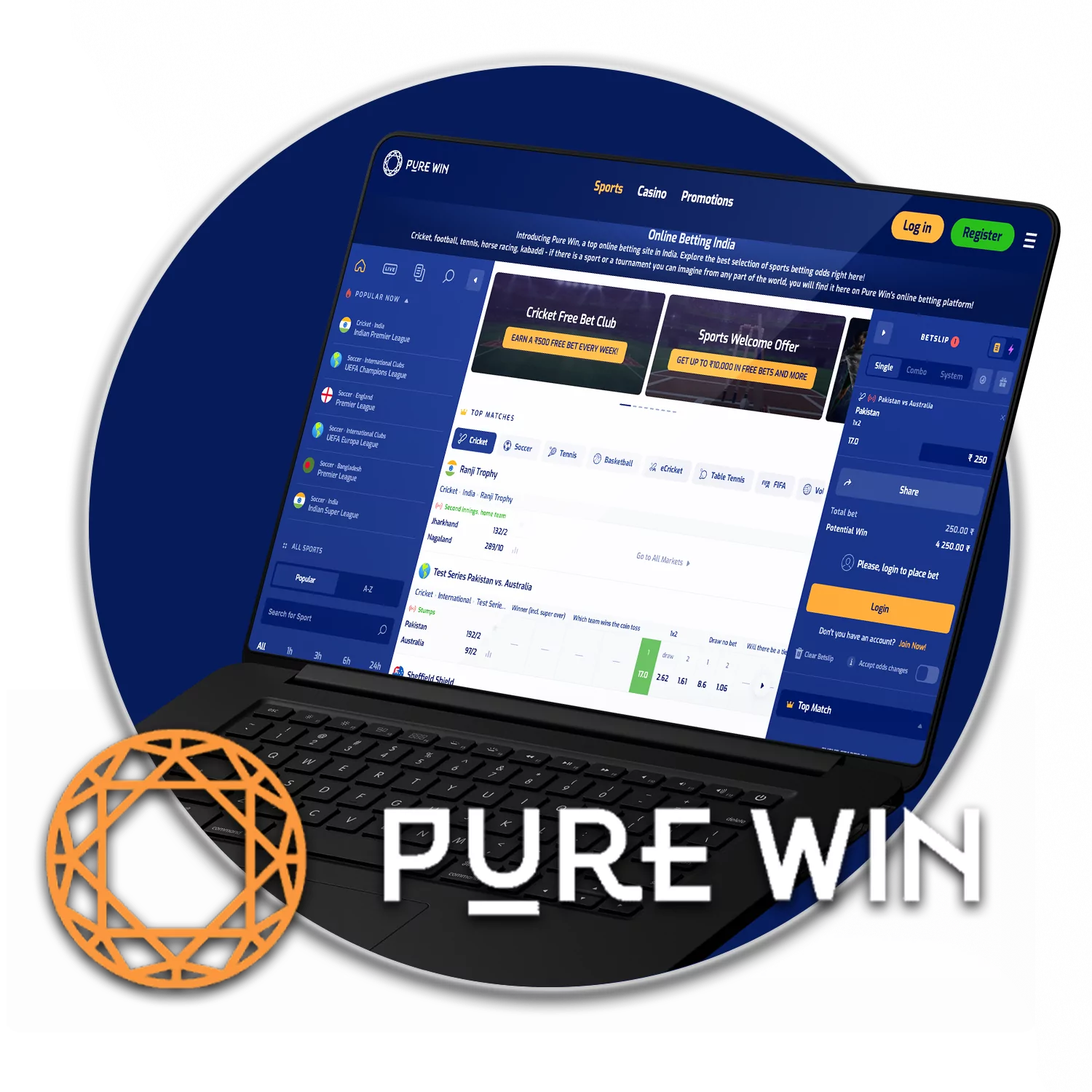 Place your bets at Pure Win.