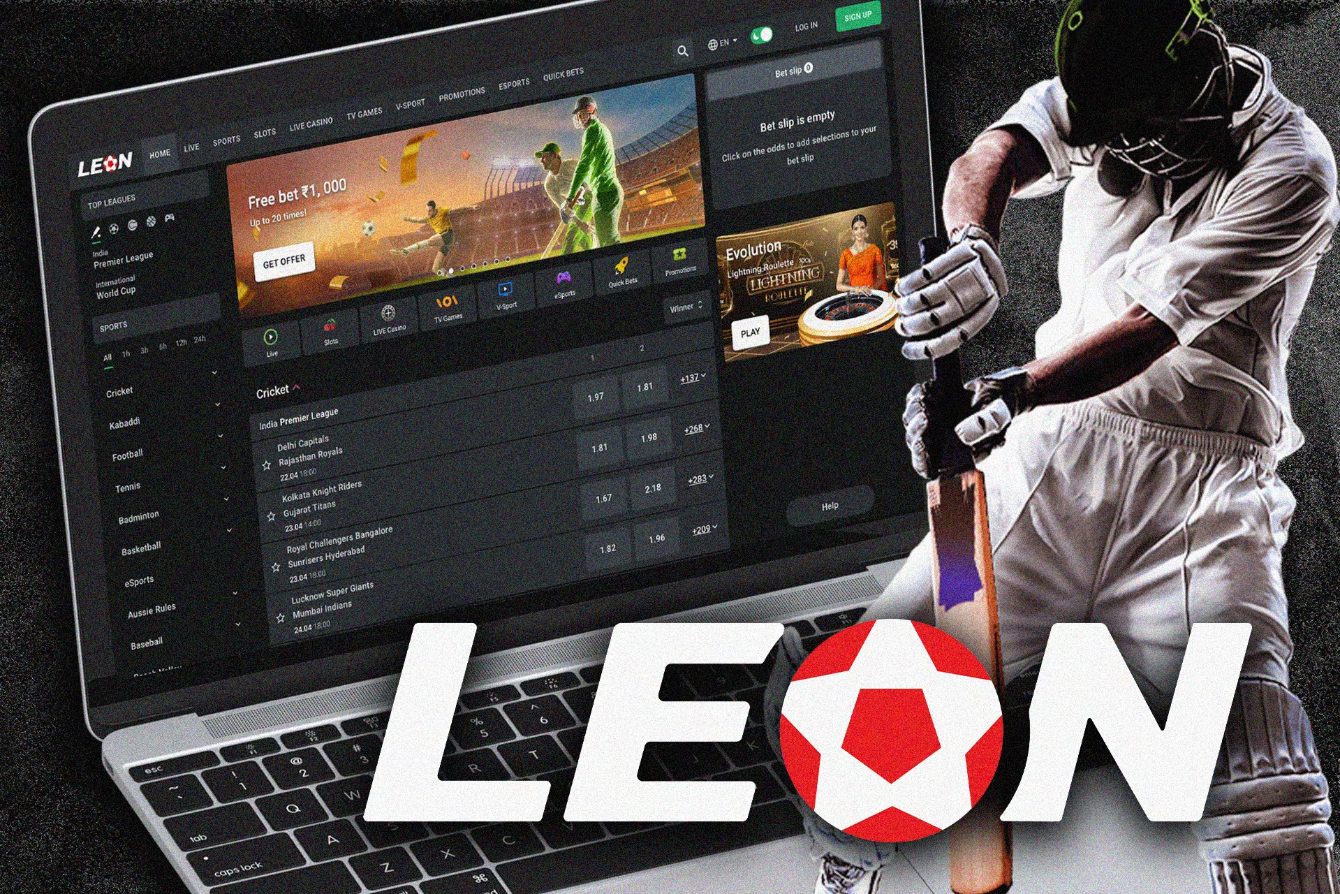Leonbet offical website for cricket betting.