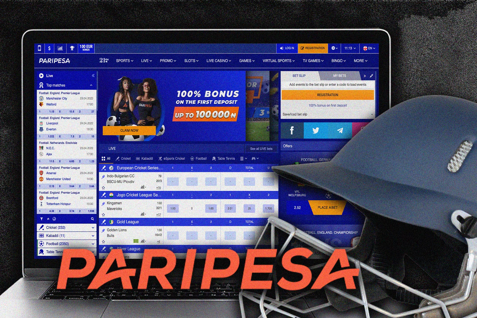 Paripesa official website for cricket betting.
