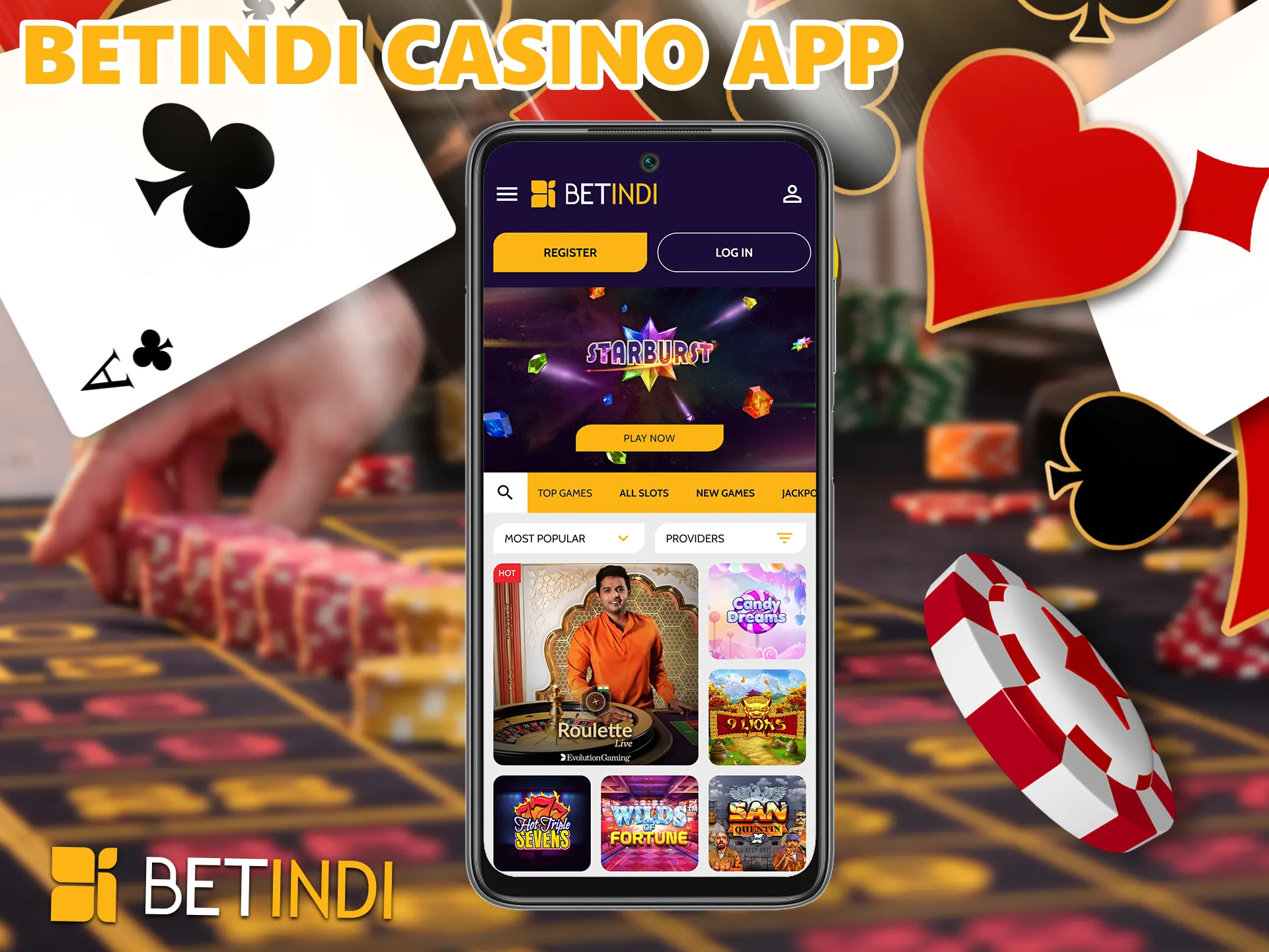 BetIndi app presents hundreds of games only from the best providers, our article will help determine what is better to play this evening.